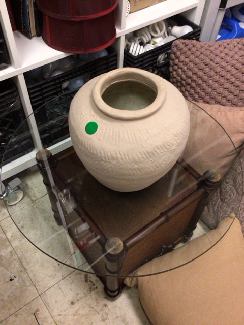 Bo Concepts Modern Beige Ceramic Vase - Handcrafted Home Decor for Living Room, Dining Table & Office Desk Centerpiece