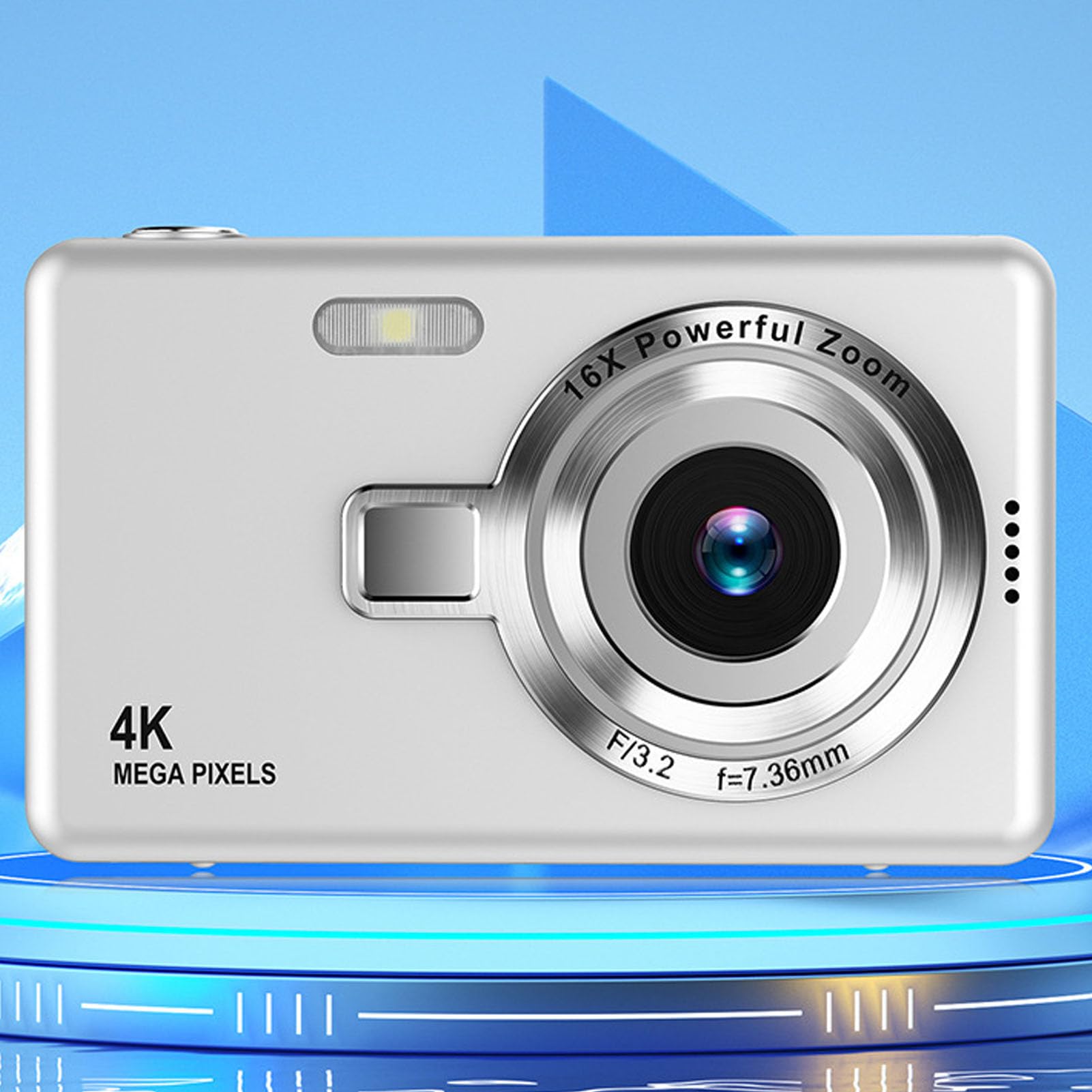 12MP Kids Digital Camera with 16X Zoom & 1080P Video - Compact for Travel & Outdoor Play