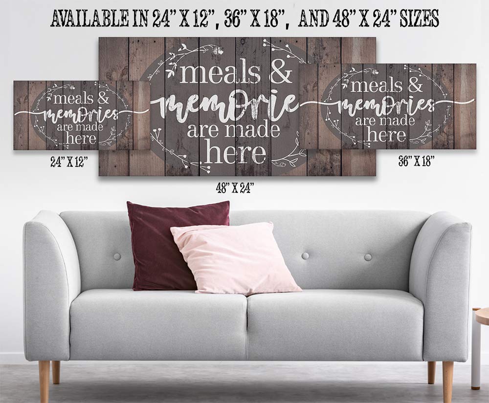 24x48 Stretched Canvas Wall Art - Wood Style Kitchen Decor, Farmhouse Dining Room Sign, Restaurant & Pantry Wall Print - Perfect Housewarming Gift for Home, Kitchen & Dining Room Decorations | Ideal for Farmhouse, Rustic & Modern Interior Design