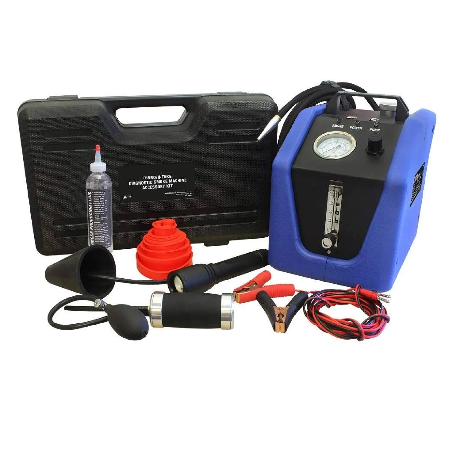 Mastercool 43060 TURBO Turbo/Intake Smoke Machine With Internal Compressor - Professional Automotive Leak Detector for Turbocharger & Intake System Testing - Perfect for Mechanics & DIY Car Repair