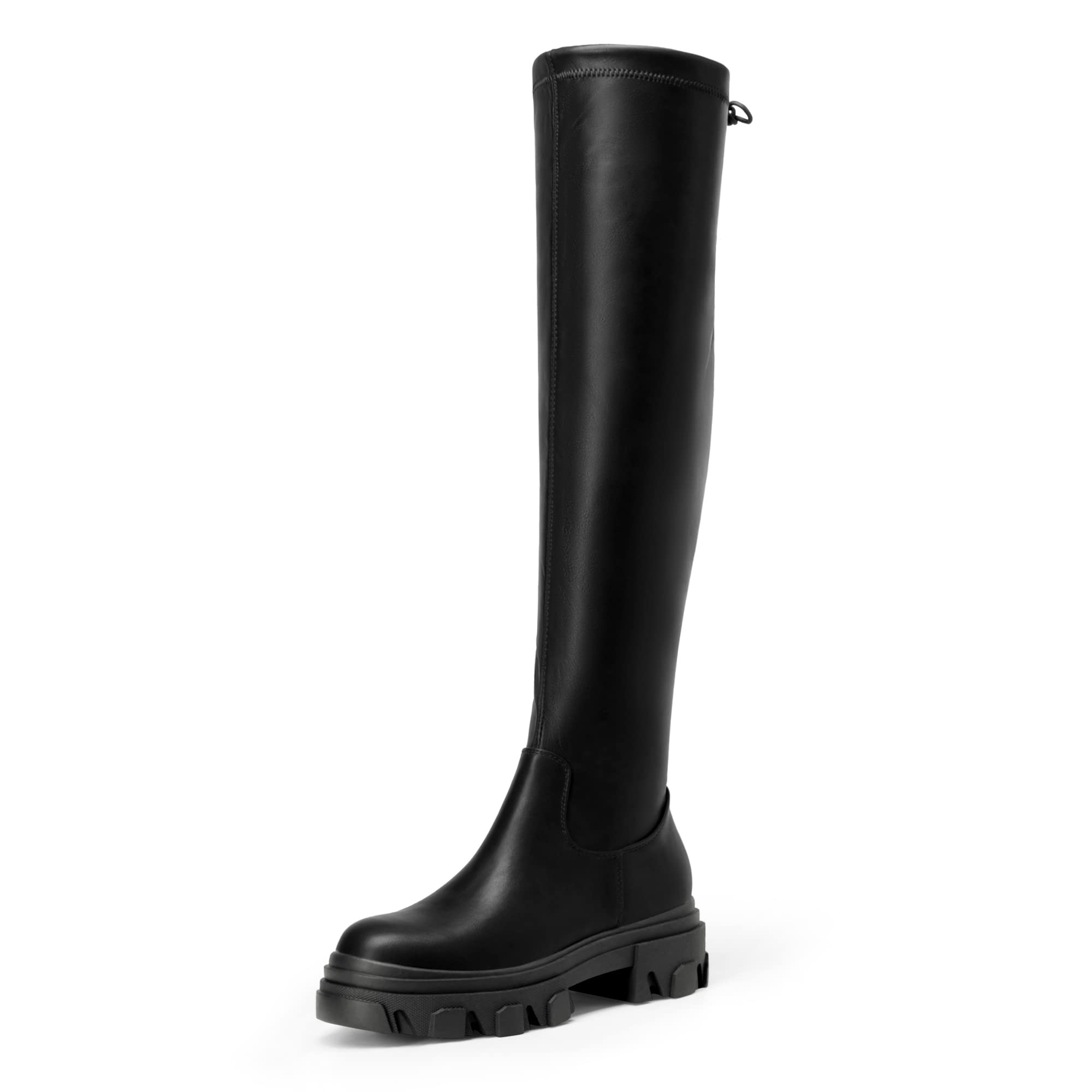 DREAM PAIRS Women's Over The Knee Boots - Platform Thigh High Stretch Boots with Chunky Lug Sole for Fall & Winter | Comfortable Long Boots for Casual Outfits, Date Night & Party Wear