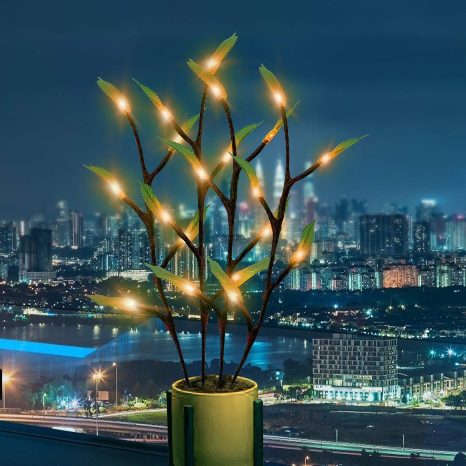 DOExert Bonsai Grow Light for Indoor Plants - 7 Color Changing LED Fairy Lights for Home Decor, Artificial Plants, Night Lights - Perfect for Living Room, Bedroom, Parties and Social Gatherings