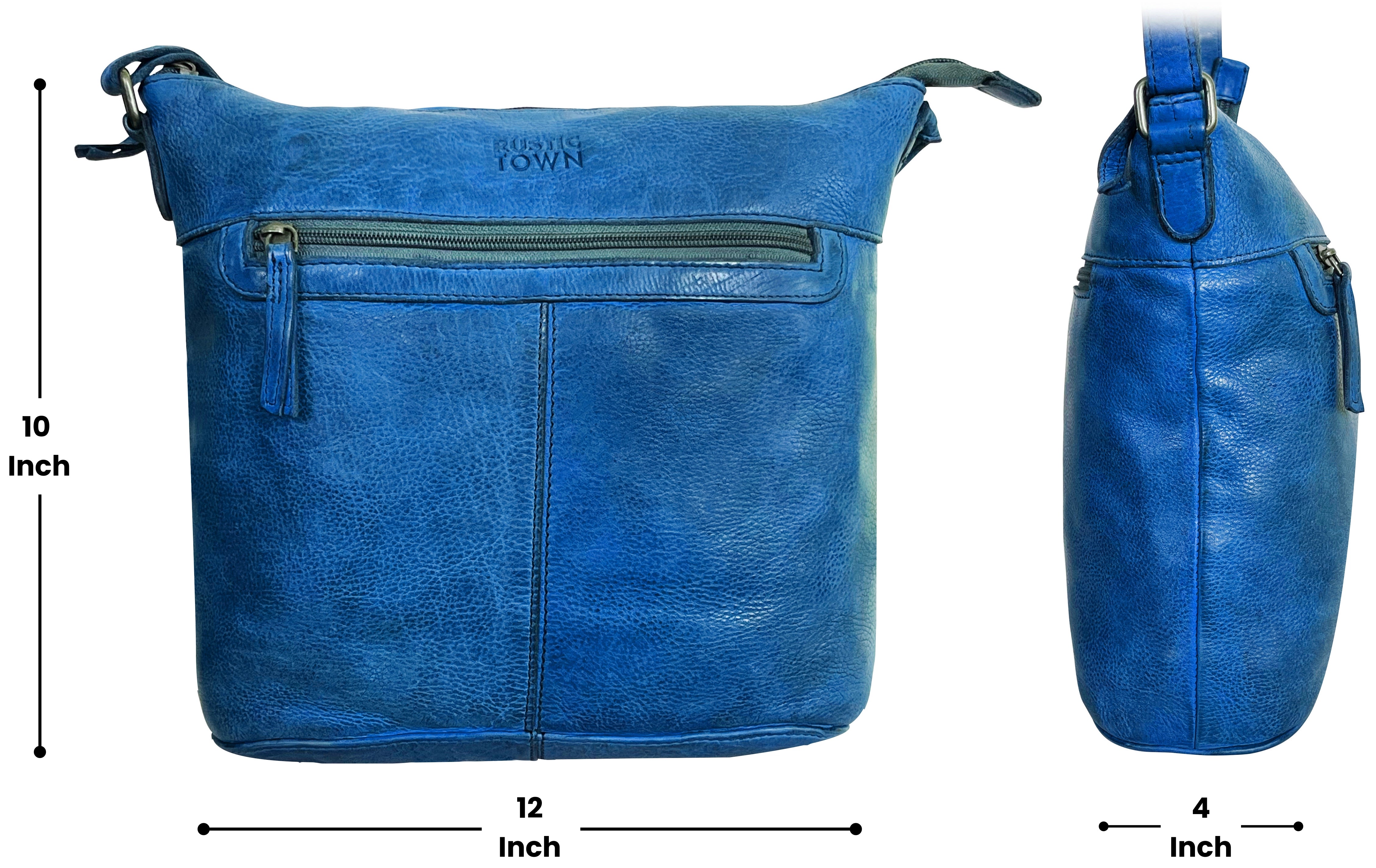 Premium Genuine Leather Sling Bag for Women - Stylish Crossbody Shoulder Bag in Blue | Perfect for Travel, Shopping & Everyday Use