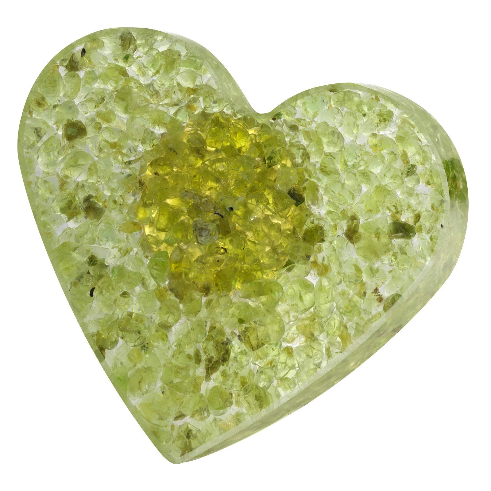Heart Shape Resin Crystal Drawer Knobs - Pack of 2 for Cupboard Dresser Decoration