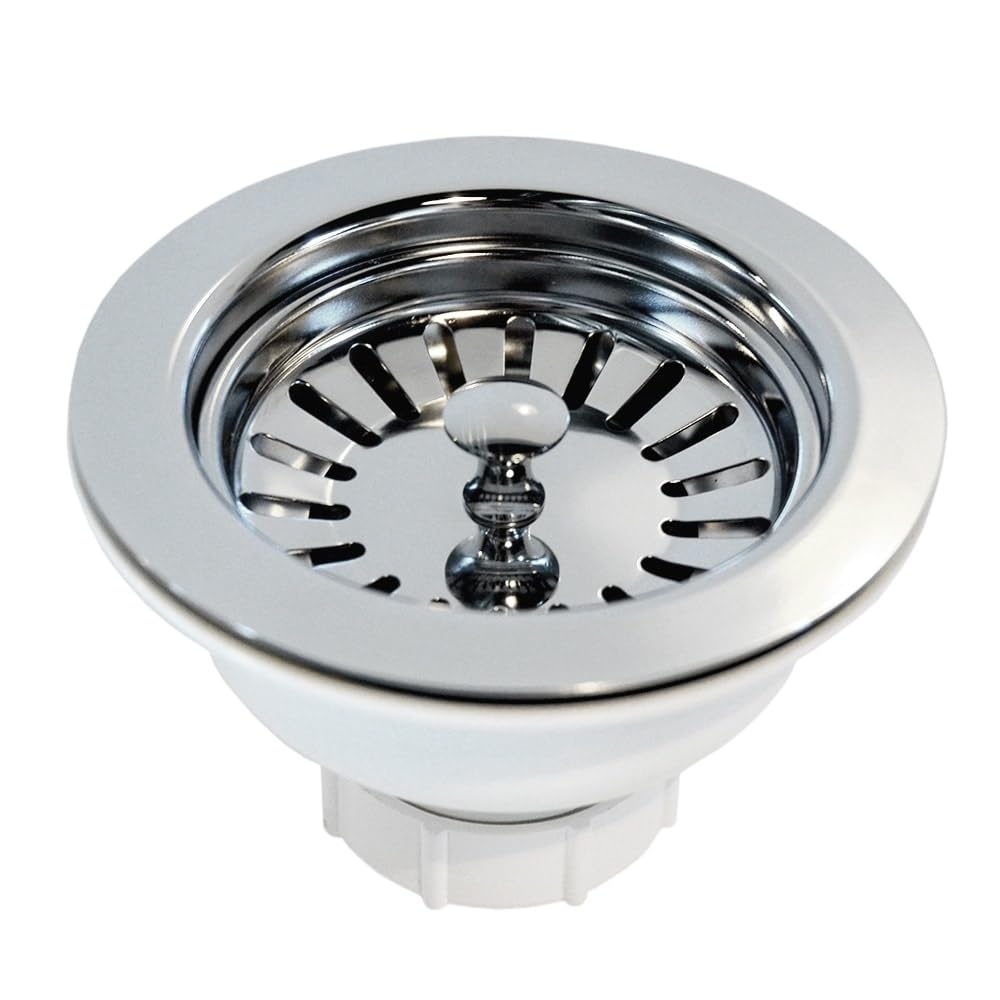 Chrome Plated Basket Strainer DR320-CH - Premium Kitchen Sink Filter for Easy Food Waste Disposal | Ideal for Restaurants, Home Kitchens & Commercial Use
