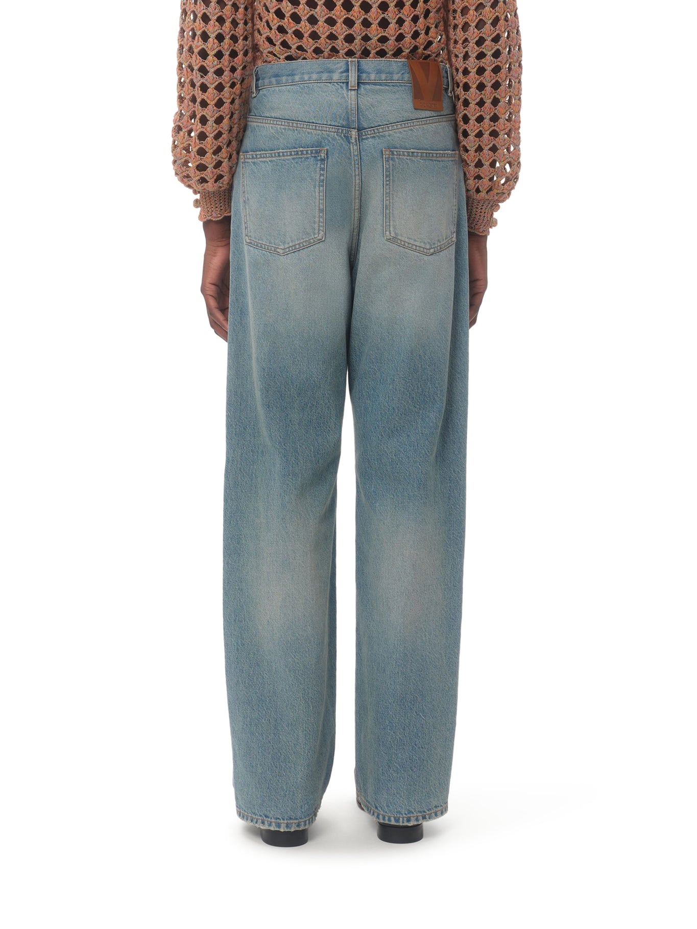 Valentino Garavani Blue Denim Trousers - Medium Wash, Style 6V0DE04NAV4 | Perfect for Casual Outfits, Office Wear & Night Out Looks
