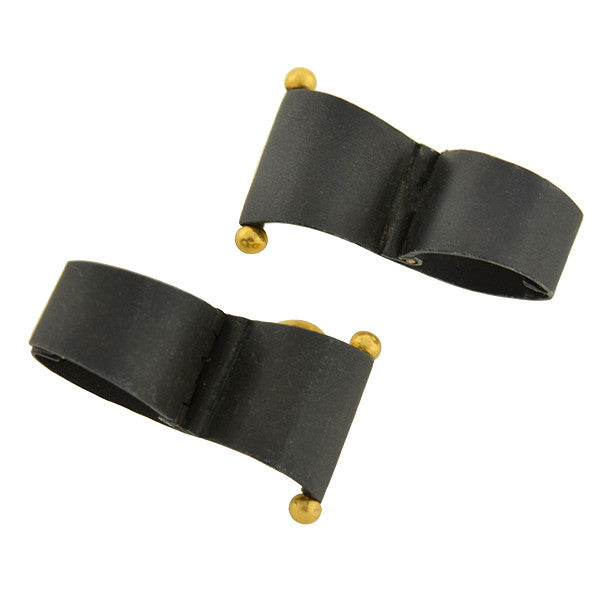 Vintage 18K Gold Blackened Steel Clip-On Earrings for Women - MARSH & CO. Elegant Dangle Earrings for Parties, Weddings & Special Occasions