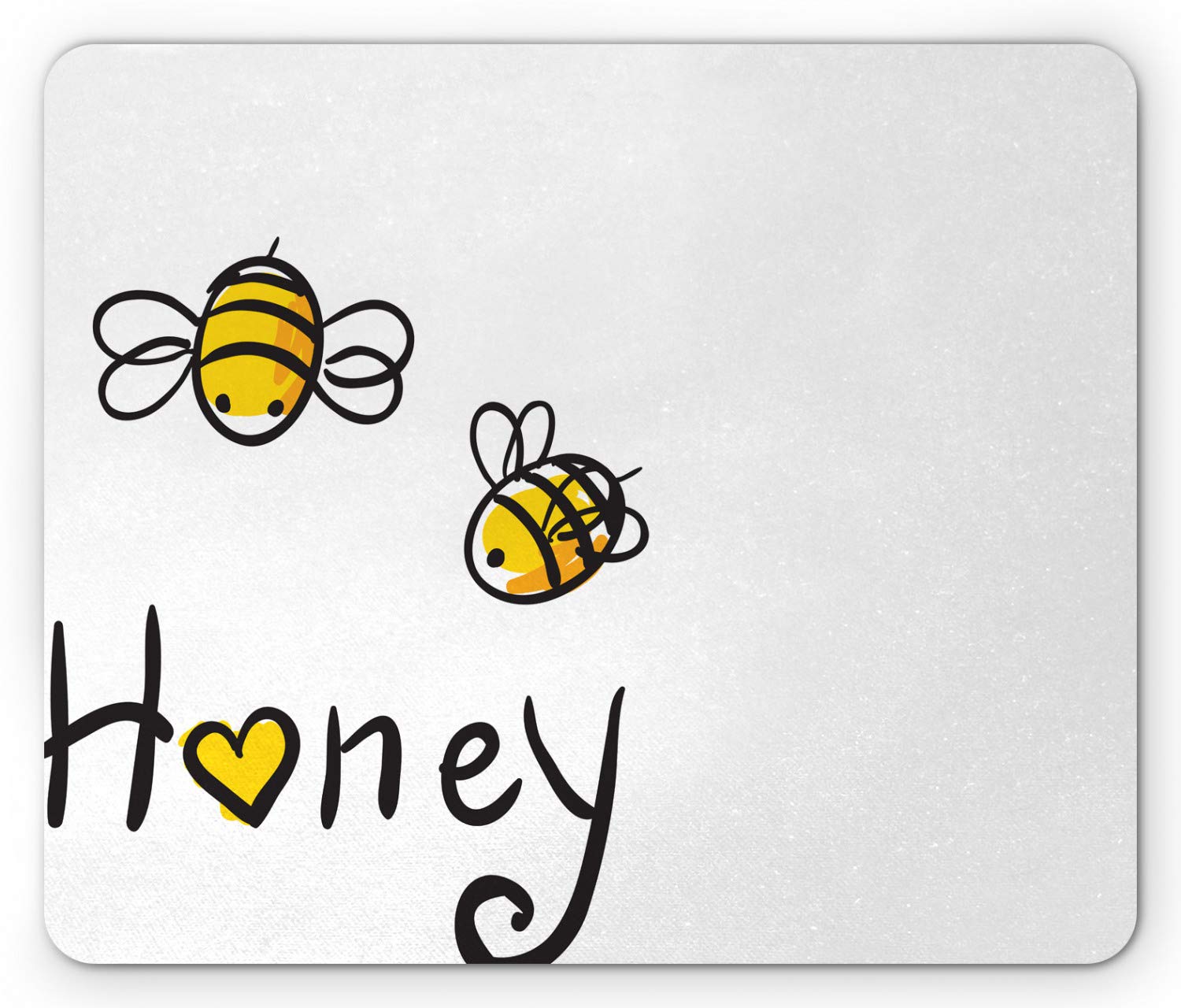 Ambesonne Honey Mouse Pad - Non-Slip Rubber Mousepad with Bee Design for Office & Gaming