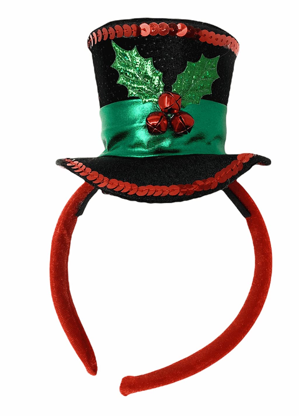 Nantucket Home Mini Christmas Hat Headband - Festive Holiday Accessory for Women & Kids - Perfect for Christmas Parties, Photos & Decorations