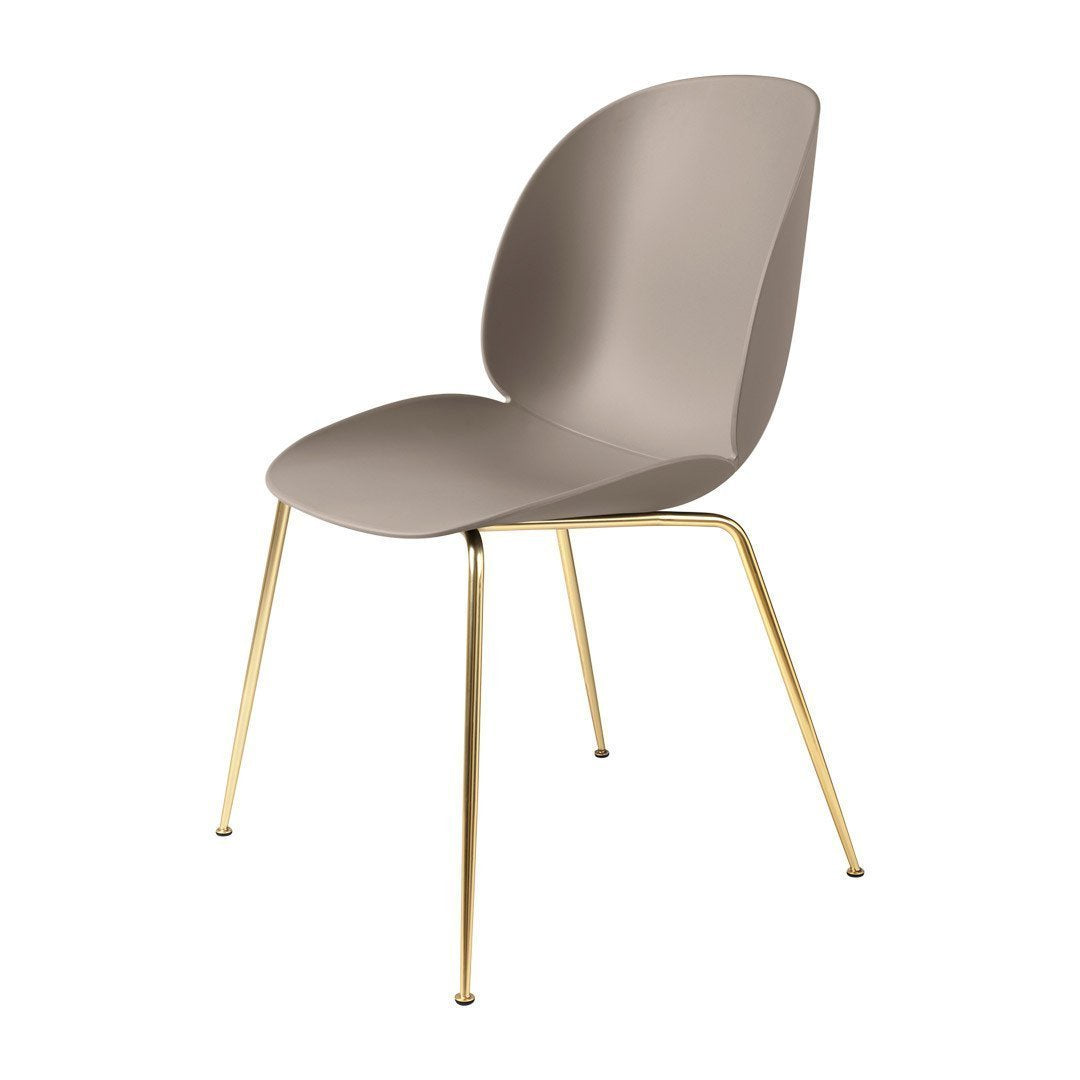 Modern Beetle Dining Chair with Conic Base - Unupholstered Wooden Seat - Stylish Kitchen & Dining Room Furniture for Home & Restaurant Use