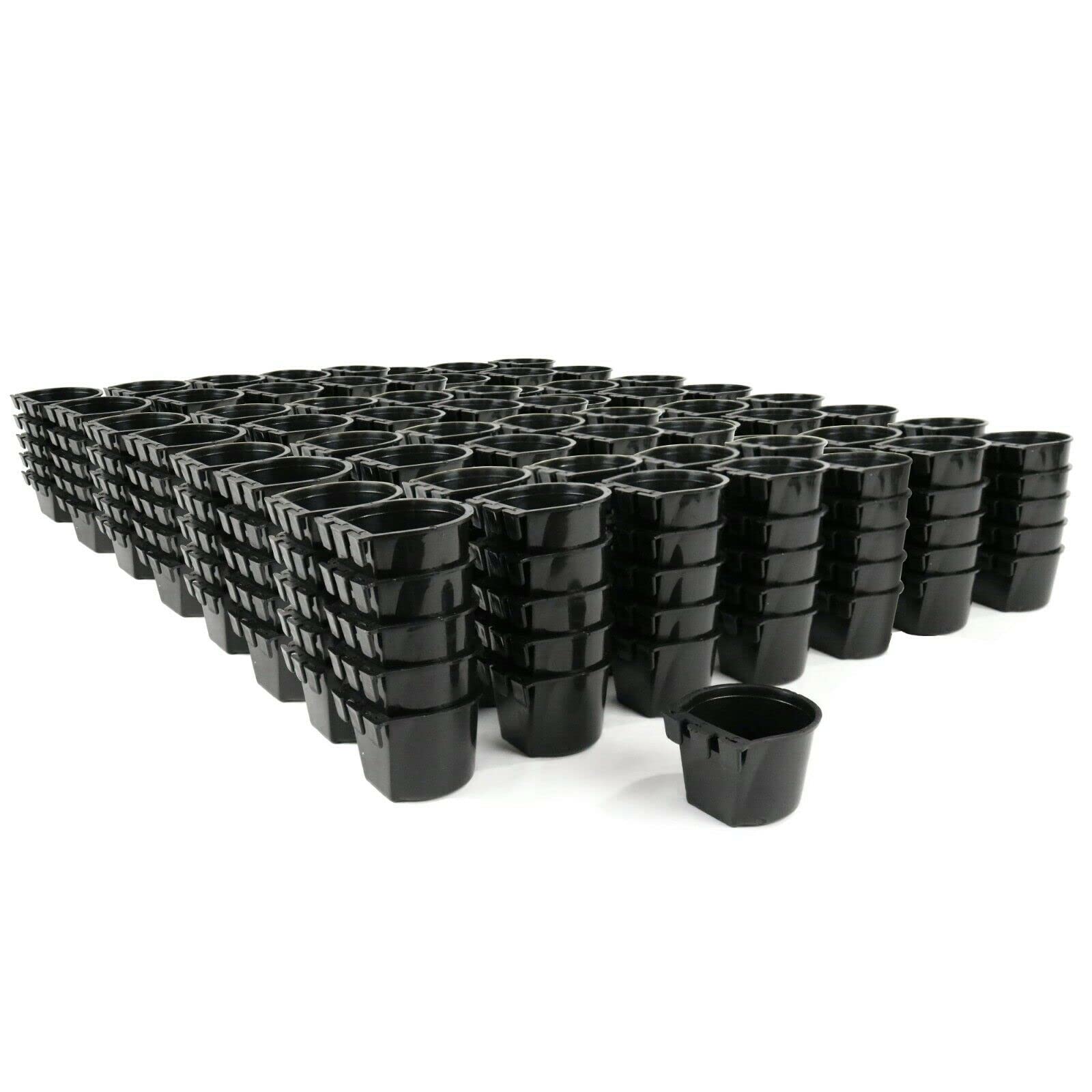 300 Pack Black Plastic Cage Cups - Durable & Flexible for Freeze Protection - Perfect for Cold Drinks, Outdoor Events & Party Serving