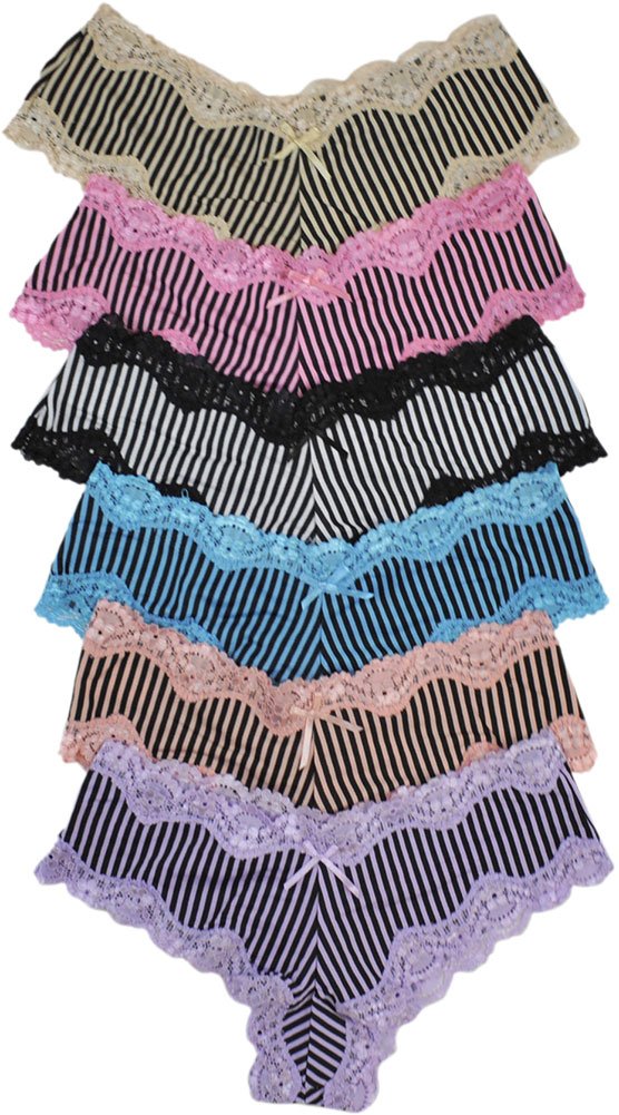 ToBeInStyle Women's 6-Pack Laser Cut Panties - Soft, Comfortable Underwear for Everyday Wear | Perfect for Work, Gym & Sleep