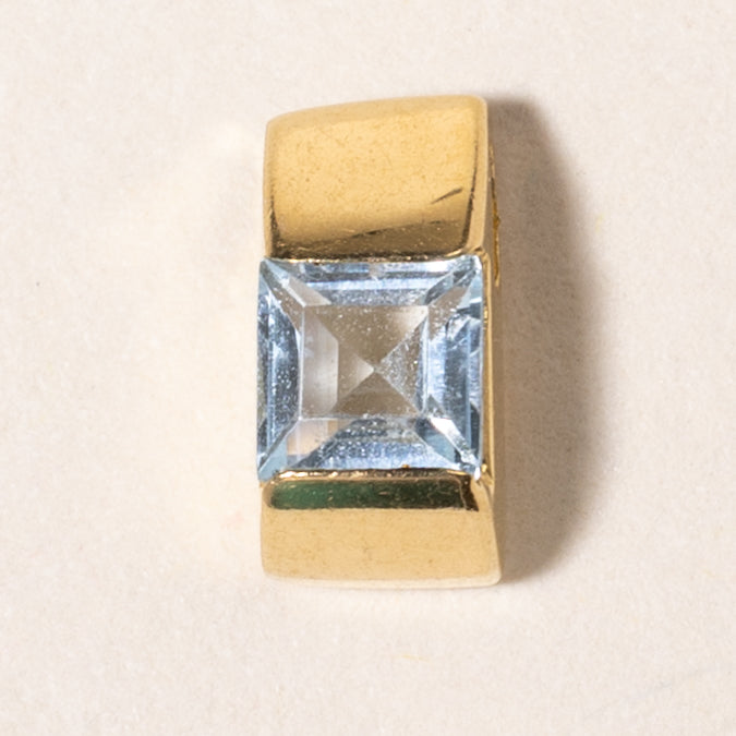 18K Yellow Gold Topaz Pendant Necklace | 0.38ct Genuine Blue Topaz Gemstone | Elegant Jewelry Gift for Women | Perfect for Birthday, Anniversary & Special Occasions