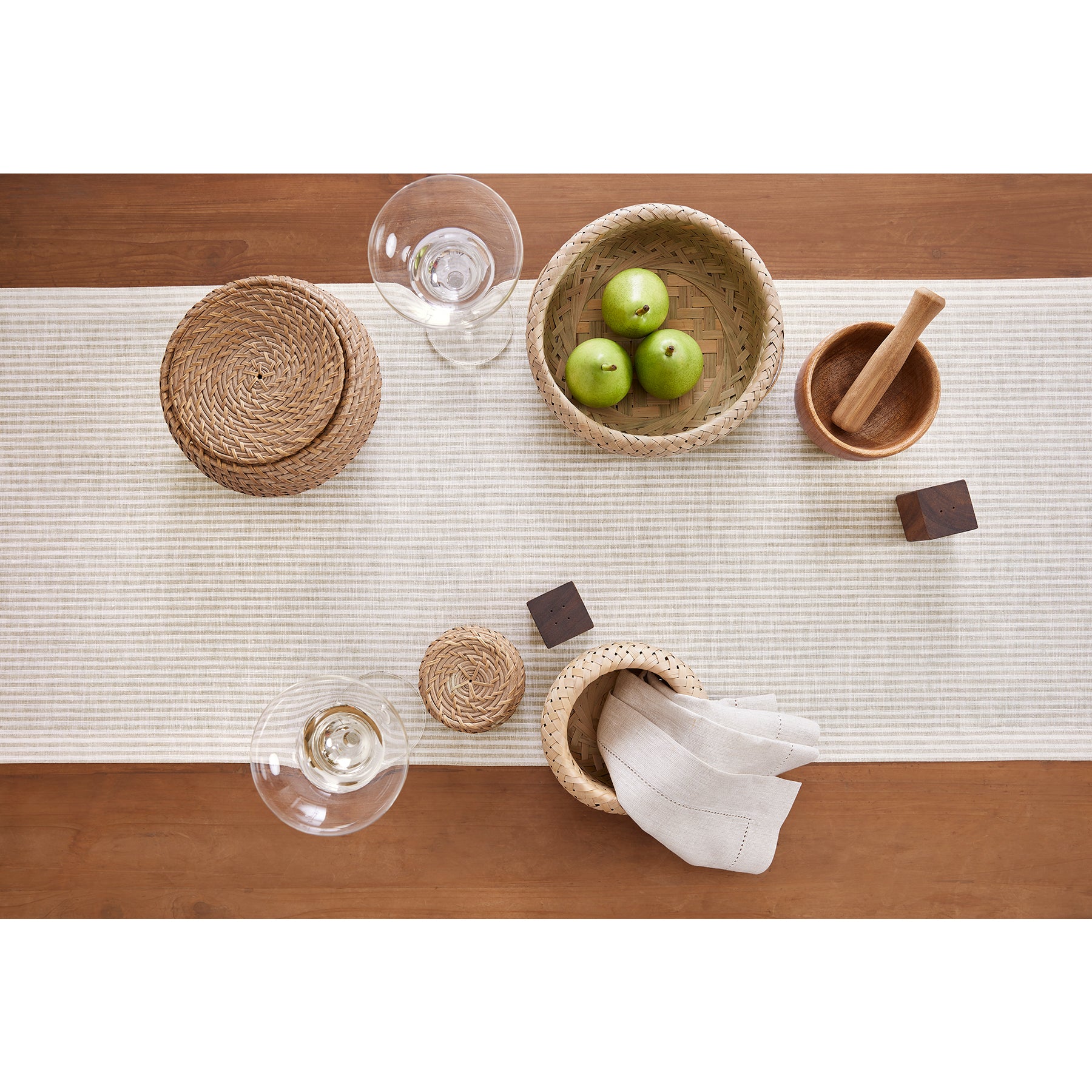 Elegant Narrow Stripe Table Runner - 16 Inch & 18 Inch Wide Options for Dining Table Decor, Wedding Centerpiece, and Holiday Table Setting