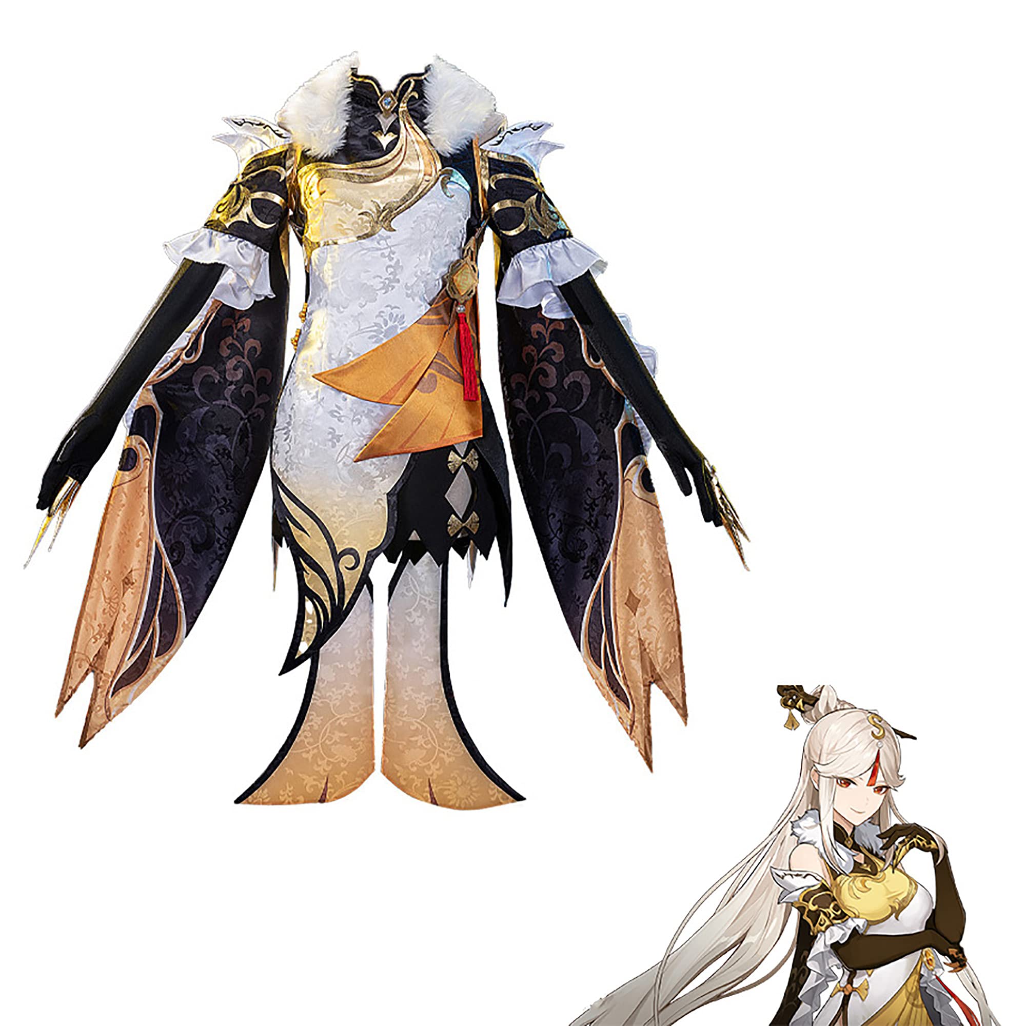 Genshin Impact Ningguang Cosplay Costume Full Set - Official Character Outfit for Halloween, Anime Conventions & Game Events | Premium Quality Cosplay Uniform with Accessories