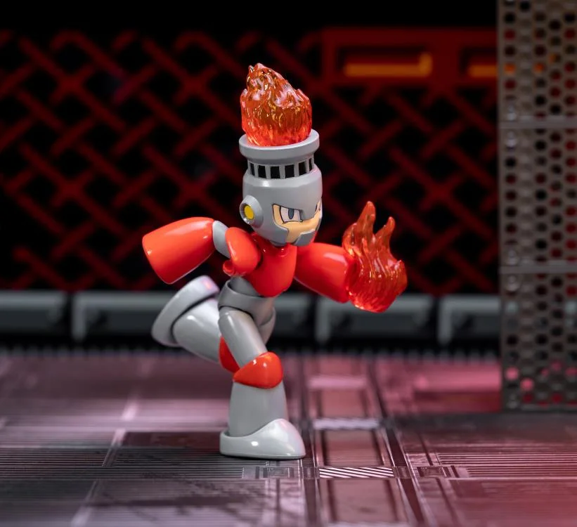 Jada Toys Mega Man Fire Man 1/12 Scale 6-Inch Action Figure - Collectible Toy for Display, Gaming Enthusiasts & Anime Fans