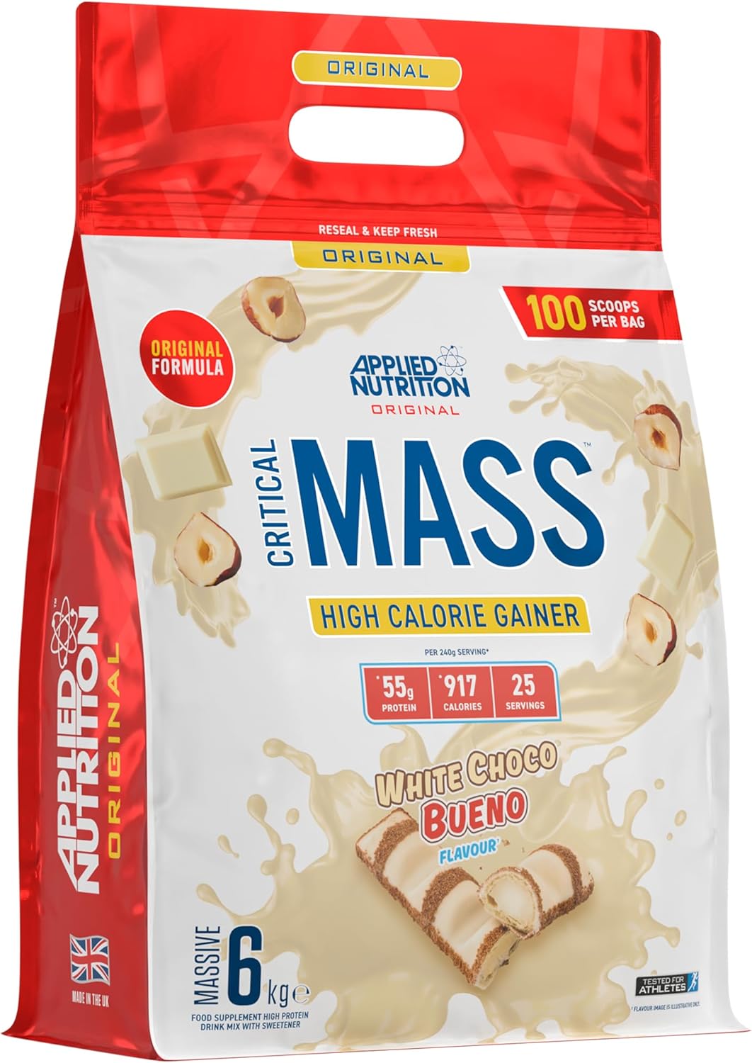 Applied Nutrition Critical Mass ORIGINAL Weight Gainer - 6kg for Muscle Building & Bodybuilding | Perfect for Post-Workout Recovery & Bulking Phases