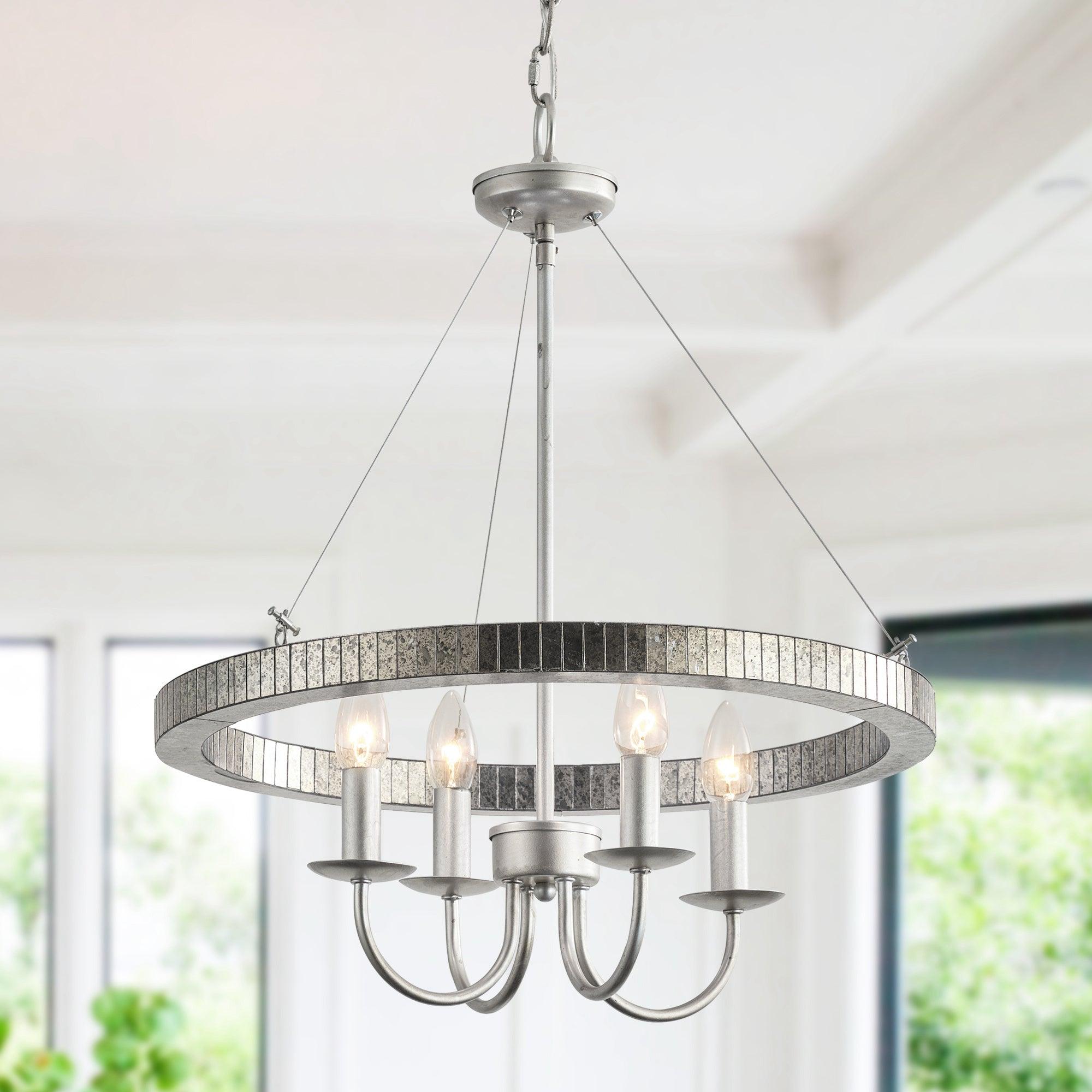Modern 4-Light Iron Pendant Lighting with Acrylic Lens - Perfect for Kitchen Island, Dining Room, and Living Room Decor