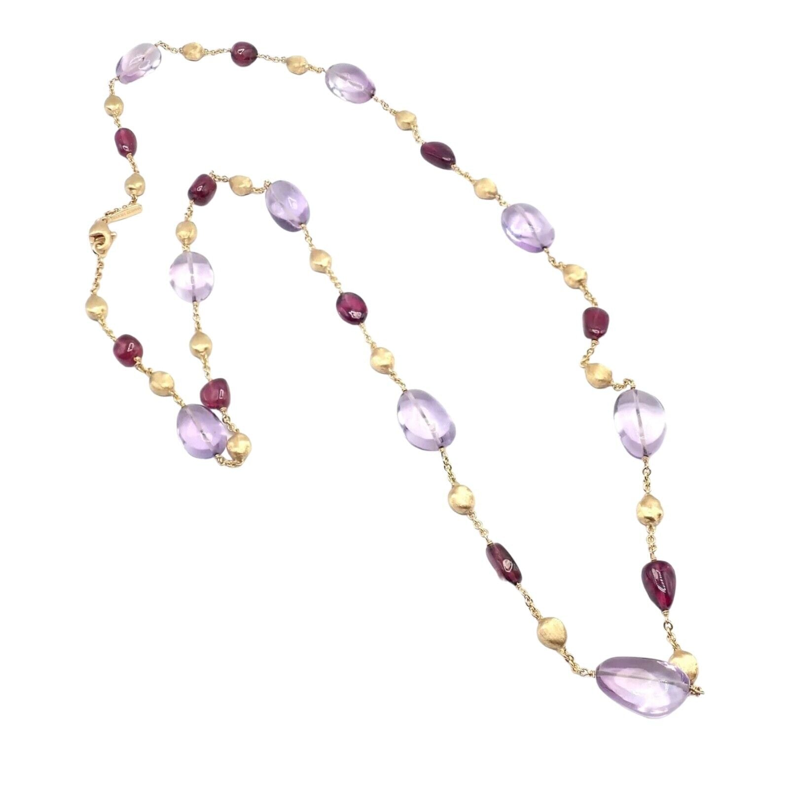 Authentic Marco Bicego 18k Yellow Gold Amethyst Rhodolite Garnet 31
