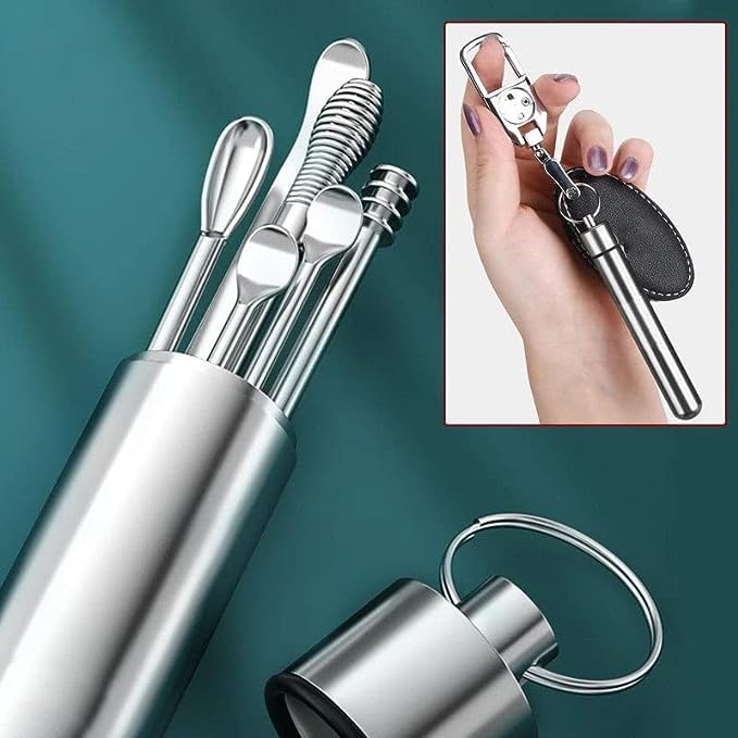 SKINPLUS 6Pcs Professional Blackhead Remover Kit - Mini Pimple Extractor Tools for Acne, Comedones & Blackheads - Facial Blemish Tweezers Set for Clear Skin Care - Perfect for Home Spa & Travel Skincare Routine