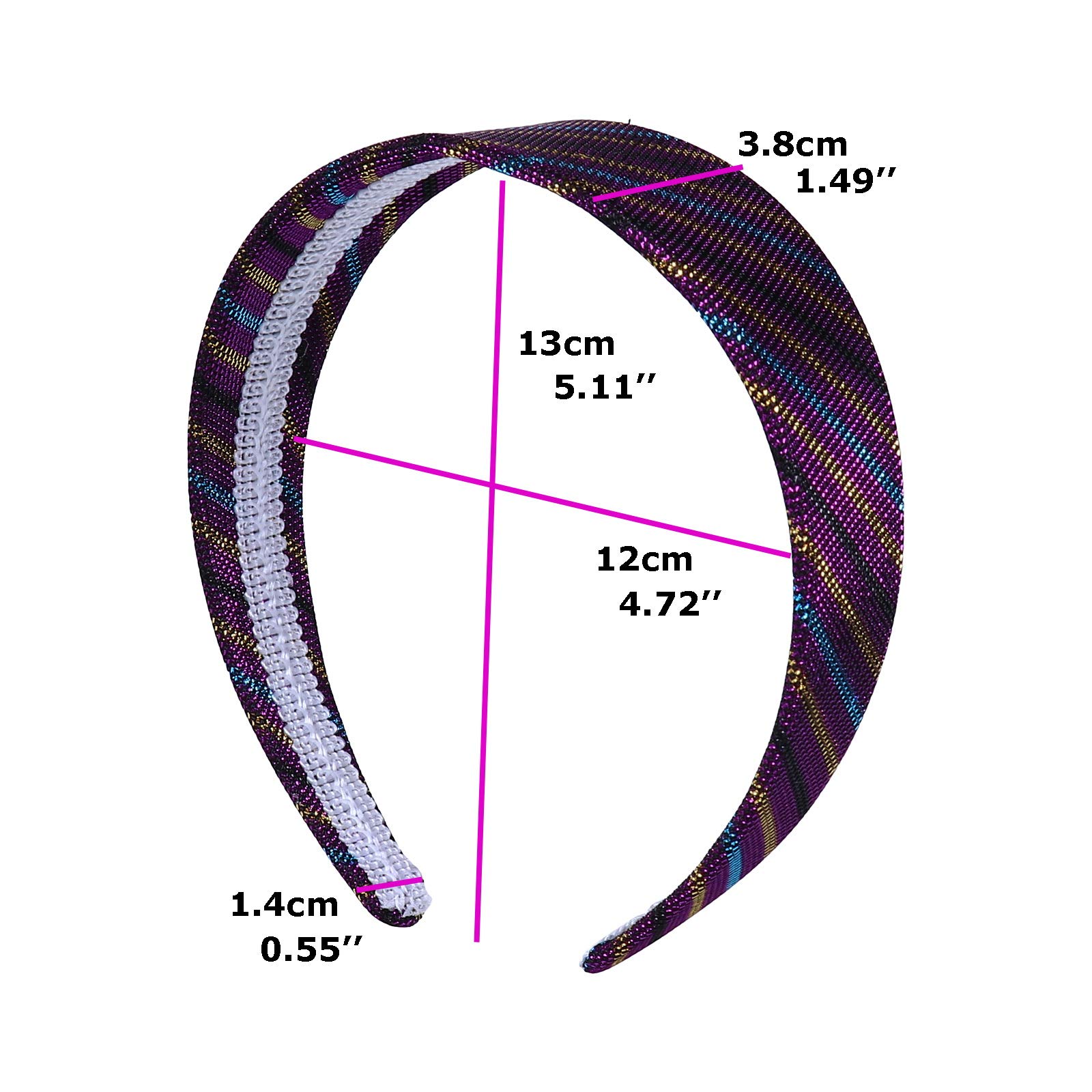 YiyiLai 5 Pack Gold Thread Stripes Headbands for Women - Fashion Hair Wraps & Hoops Accessories - Perfect for Yoga, Running, Workouts & Daily Wear