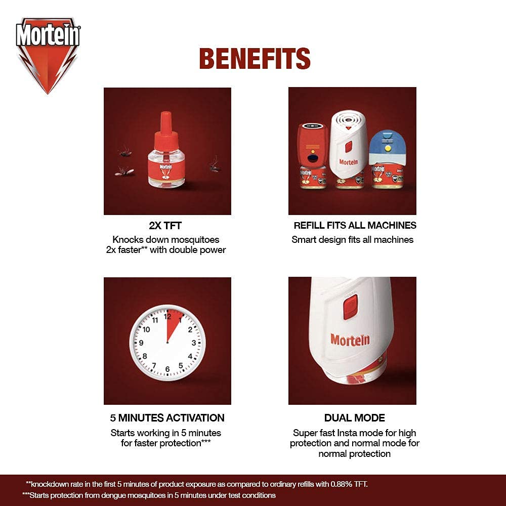 Mortein Mosquito Repellent Machine & Refill - 35ml Gel Refill Bottle for Indoor & Outdoor Insect Protection | Home, Camping & Travel Use