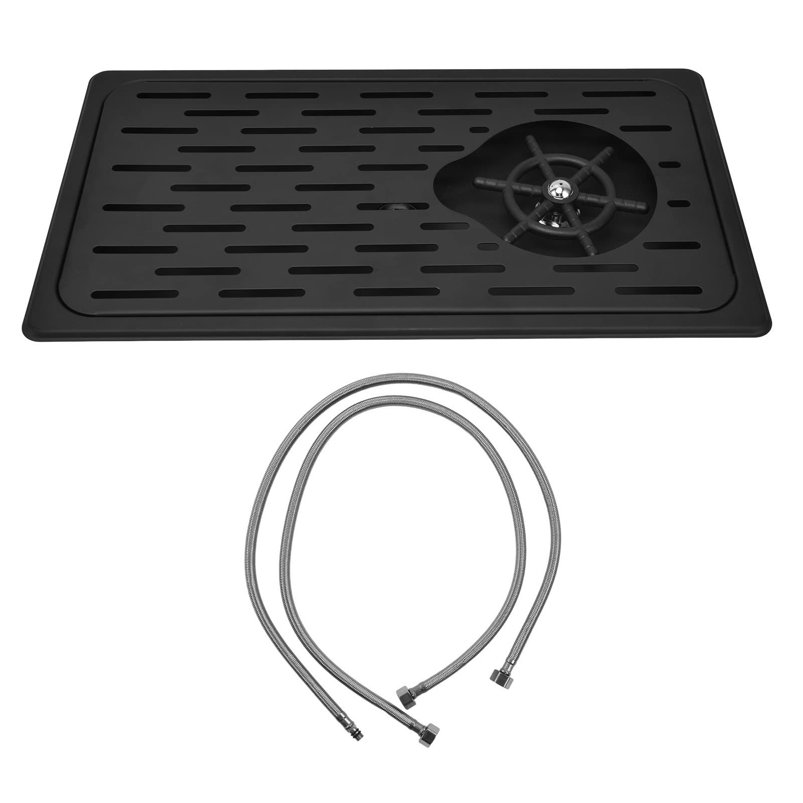 Yosoo 1/2 Inch Automatic Cup Washer - Stainless Steel High Pressure Cup Cleaner for Milk Residue Removal | Perfect for Hotels, Coffee Shops, Home Kitchens & Bars (Black) | Ideal for Quick Cleaning of Baby Bottles, Coffee Mugs and Barware