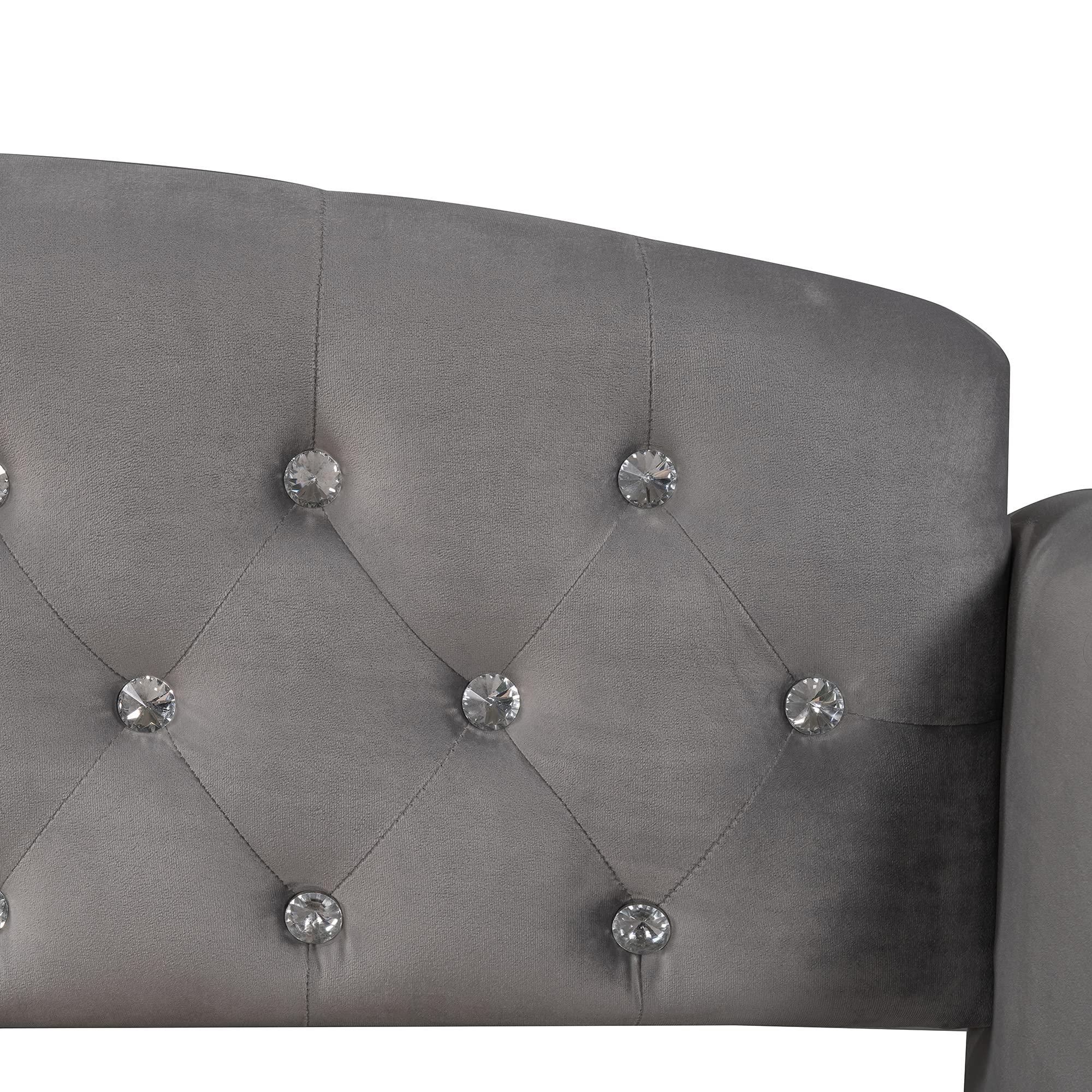 Modern Luxury Tufted Button Twin Size Daybed Sofa Bed with Solid Wood Slats Support - Multifunctional Sleeper for Living Room, Guest Room, Office & Small Spaces (Grey) | Perfect for Lounging, Napping & Extra Seating