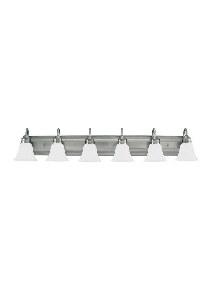Sea Gull Lighting 44855-965 Gladstone 6-Light Wall Sconce Bathroom Vanity Light Fixture in Antique Brushed Nickel - Perfect for Bathroom, Bedroom, and Hallway Lighting Decor