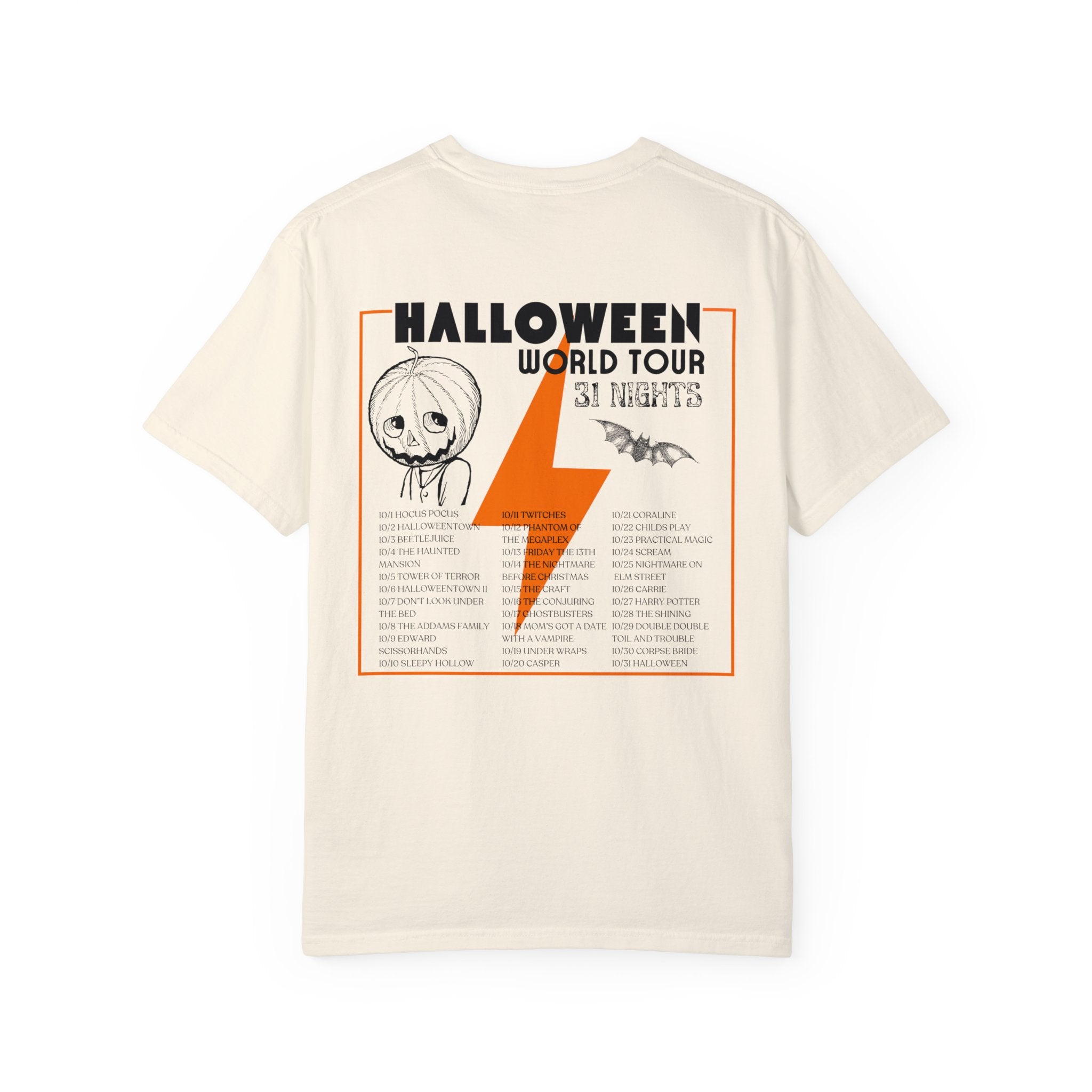 Halloween Tour Shirt for Men & Women - Spooky Graphic Tee for Halloween Parties & Concerts | Comfortable Cotton Halloween Costume T-Shirt for Trick or Treating & Music Festivals