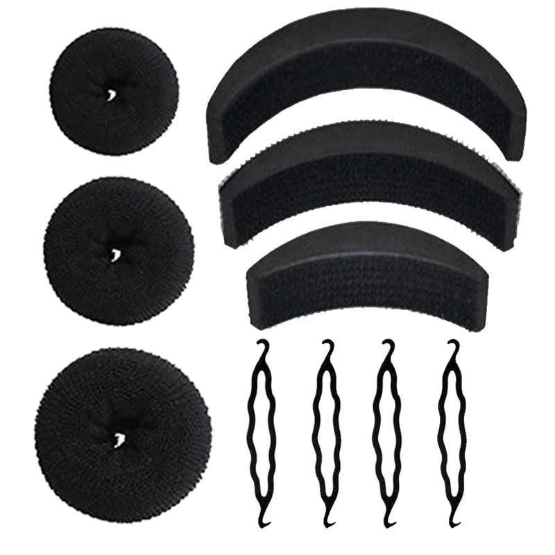 LYTIX 10-Pack Hair Styling Kit - 3 Donut Bun Makers, 3 Banana Clips & Hair Accessories for Women | Perfect for Updos, Ponytails & Everyday Hairstyles