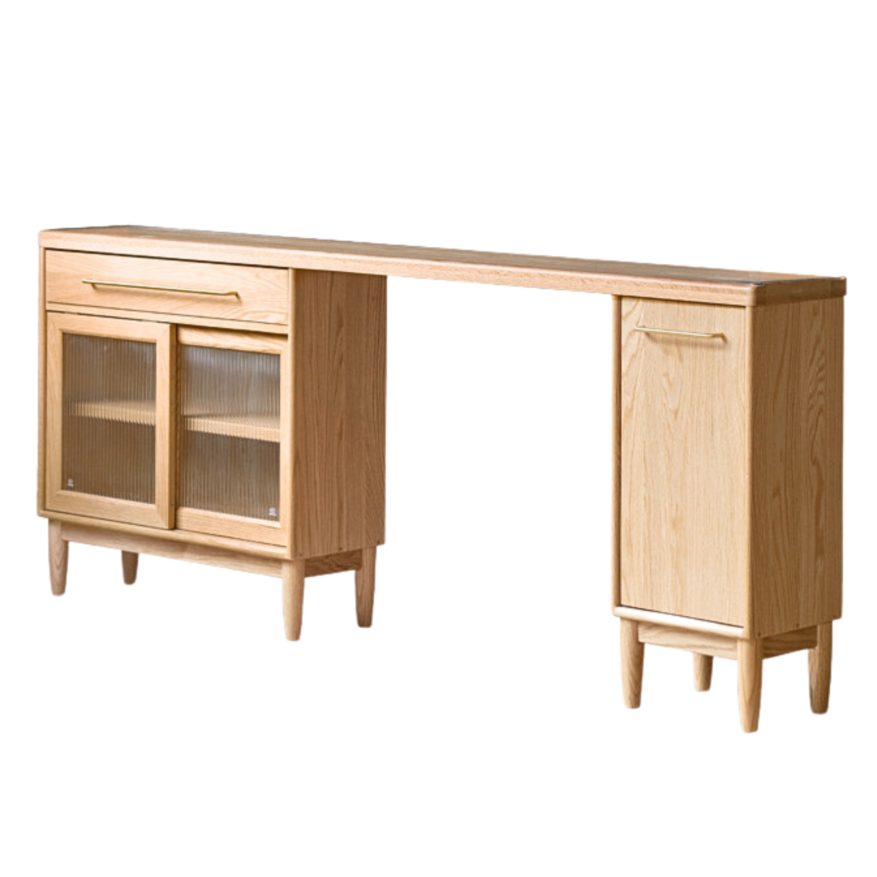 82.7x15.7x33.5 inch / 210x40x85 cm / Natural wood color/ ultra-thin sideboard