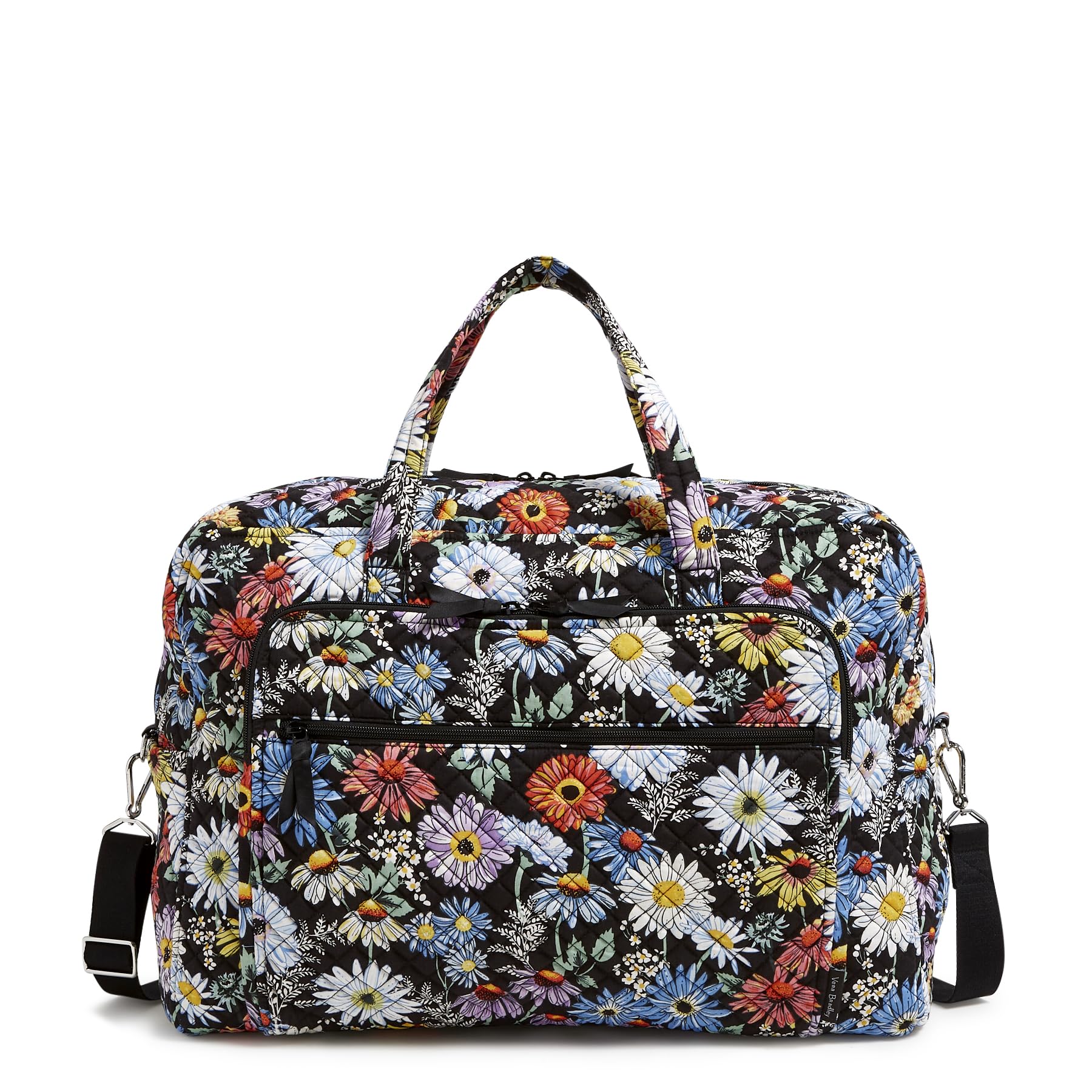 Vera Bradley Women's Cotton Grand Weekender Travel Bag - Spacious Overnight Bag for Women, Lightweight Carry-On Luggage with Pockets - Perfect for Weekend Getaways, Business Trips & Air Travel
