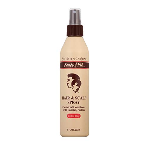 Softsheen Carson Hair & Scalp Spray for Extra Dry Hair - 8 Fl Oz Bottle (Pack of 12) | Hydrating & Nourishing Treatment for Dry Scalp & Frizzy Hair - Perfect for Daily Use, Salon Styling & At-Home Hair Care