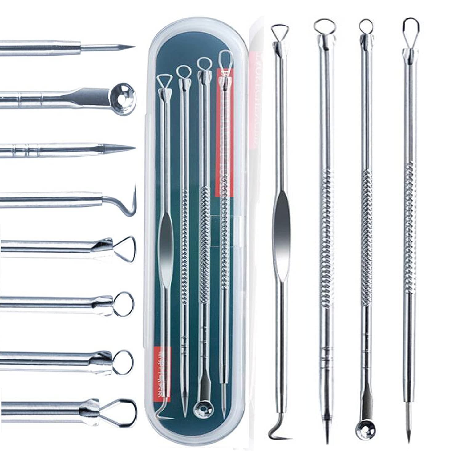 **RKPM HOMES Blackhead Remover Kit - 4-Piece Pimple & Whitehead Extractor Tool Set with Case | Acne Treatment for Face, Nose & Skin | Blemish & Zit Removal | Perfect for Home & Travel Skincare Routine**