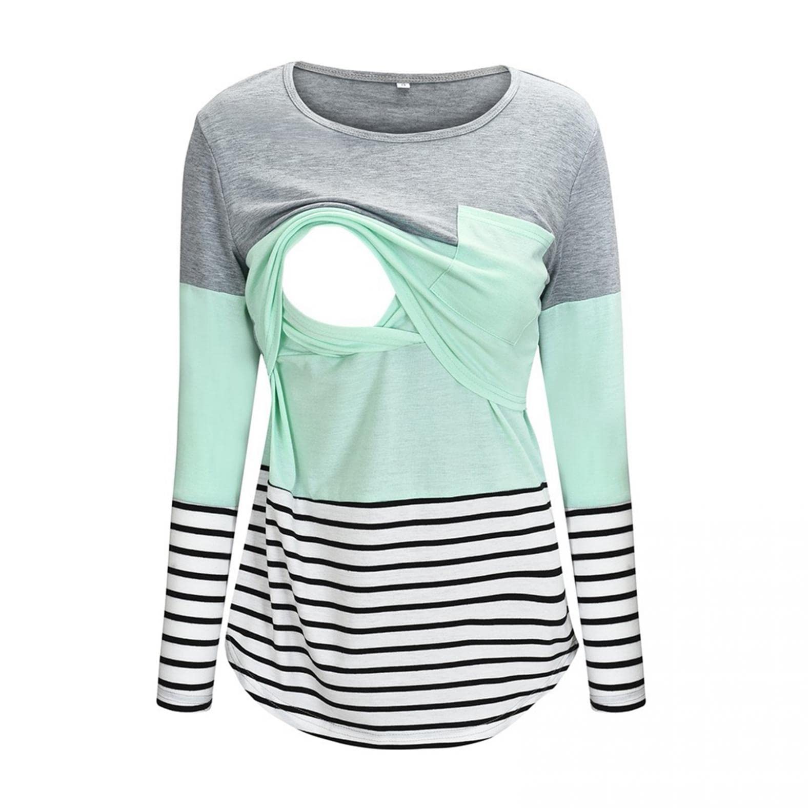 Comfortable Women's Maternity Nursing Top - Soft Long Sleeve Breastfeeding Shirt for Pregnancy & Postpartum | Perfect for Nursing, Work & Everyday Wear