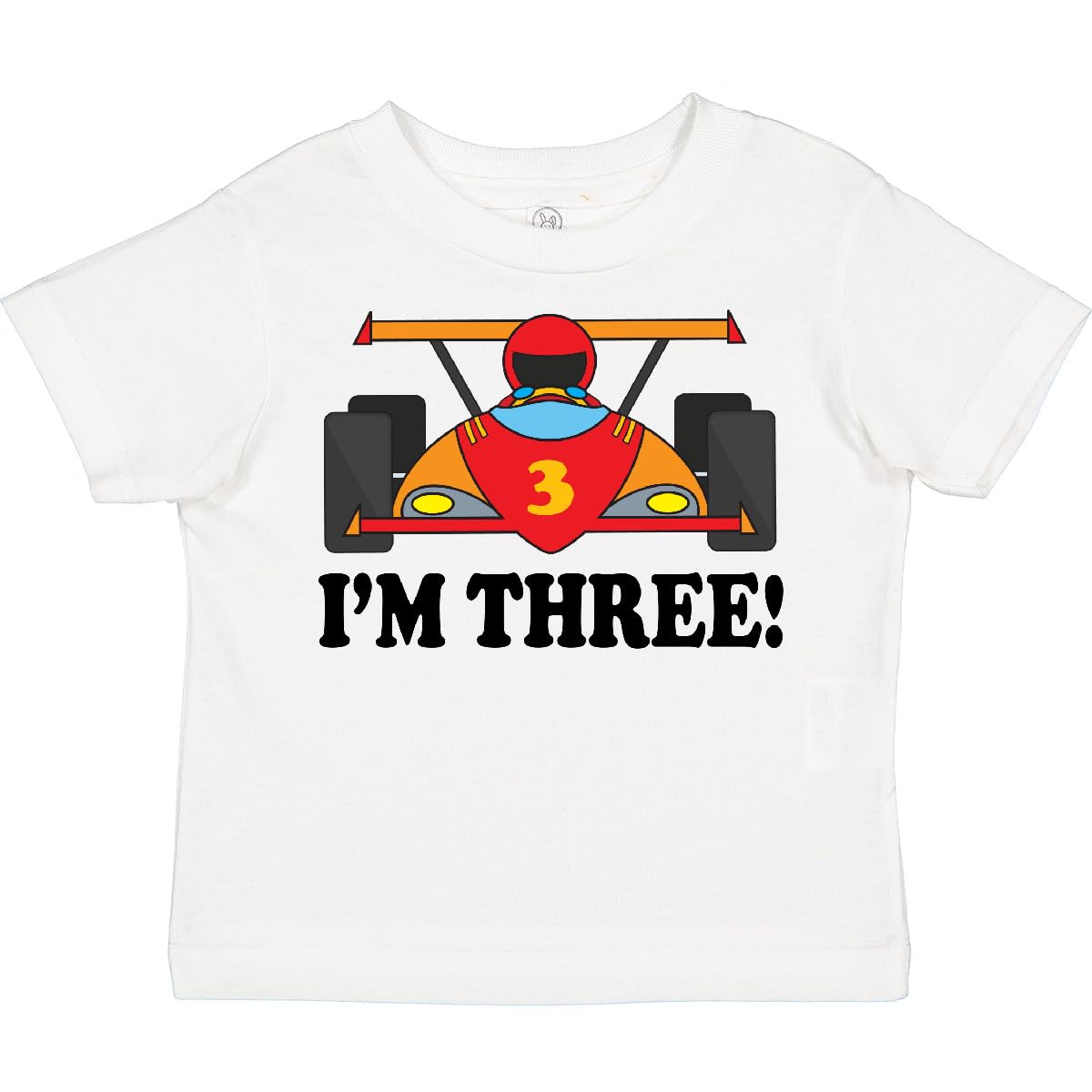 Inktastic Race Car 3rd Birthday Toddler T-Shirt - Cute Toddler Boy Outfit for Birthday Party & Casual Wear