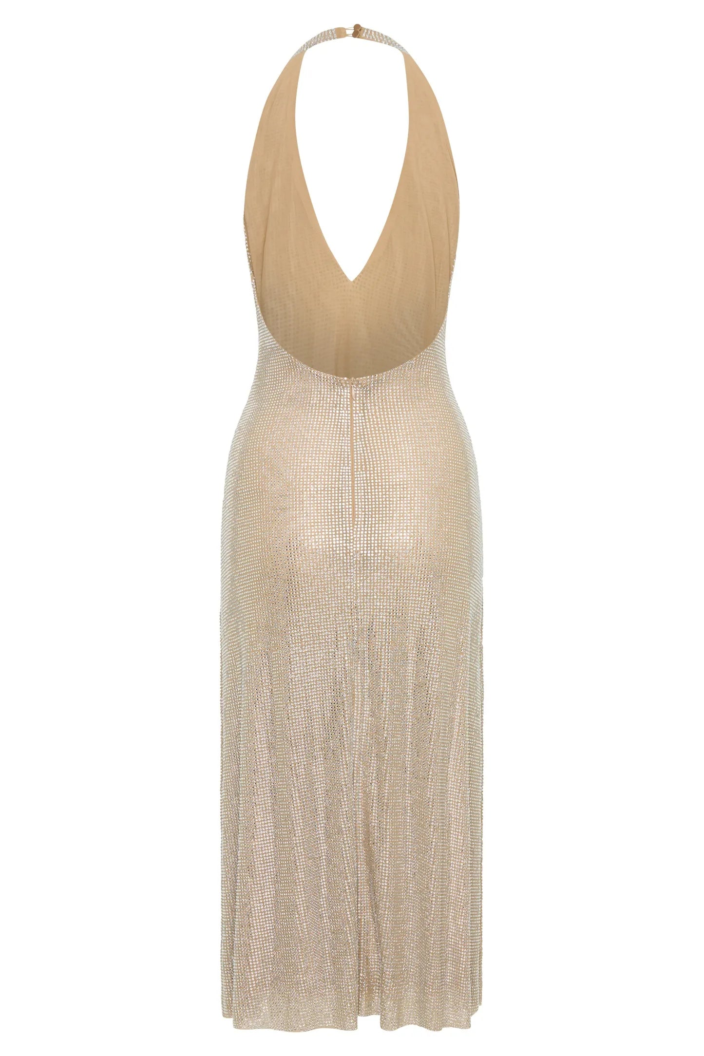 Elegant Diamond Halter Neck Midi Dress for Women - Perfect for Cocktail Parties, Date Nights & Summer Weddings