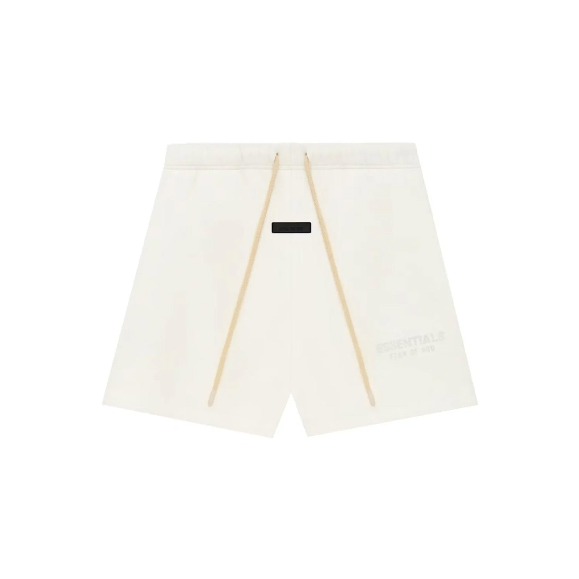Fear of God Essentials Jersey Drawstring Shorts for Men - Comfortable Casual Athletic Shorts in Ivory | Perfect for Gym, Lounge & Summer Outfits