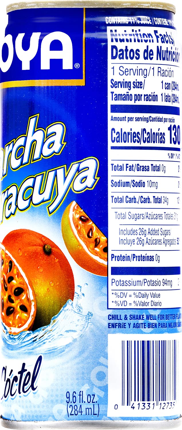 Goya Foods Passion Fruit Juice Drink - Tropical Cocktail Beverage, 9.6 Fl Oz (Pack of 24) | Refreshing Natural Flavor | Perfect for Smoothies, Mocktails, Summer Drinks | Great for Hydration & Healthy Lifestyle | Ideal for Parties, BBQs, Pool Parties & Family Gatherings | Non-Alcoholic Tropical Juice for Kids & Adults