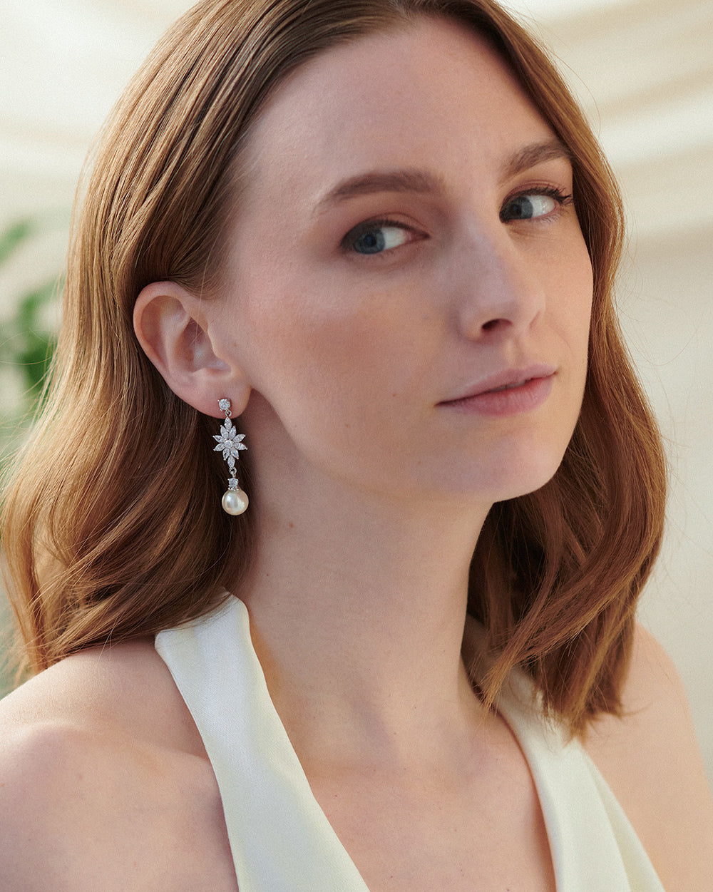 Elegant Amina Pearl Earrings for Women - 14K Gold Plated Freshwater Pearl Studs | Perfect for Weddings, Parties & Everyday Wear