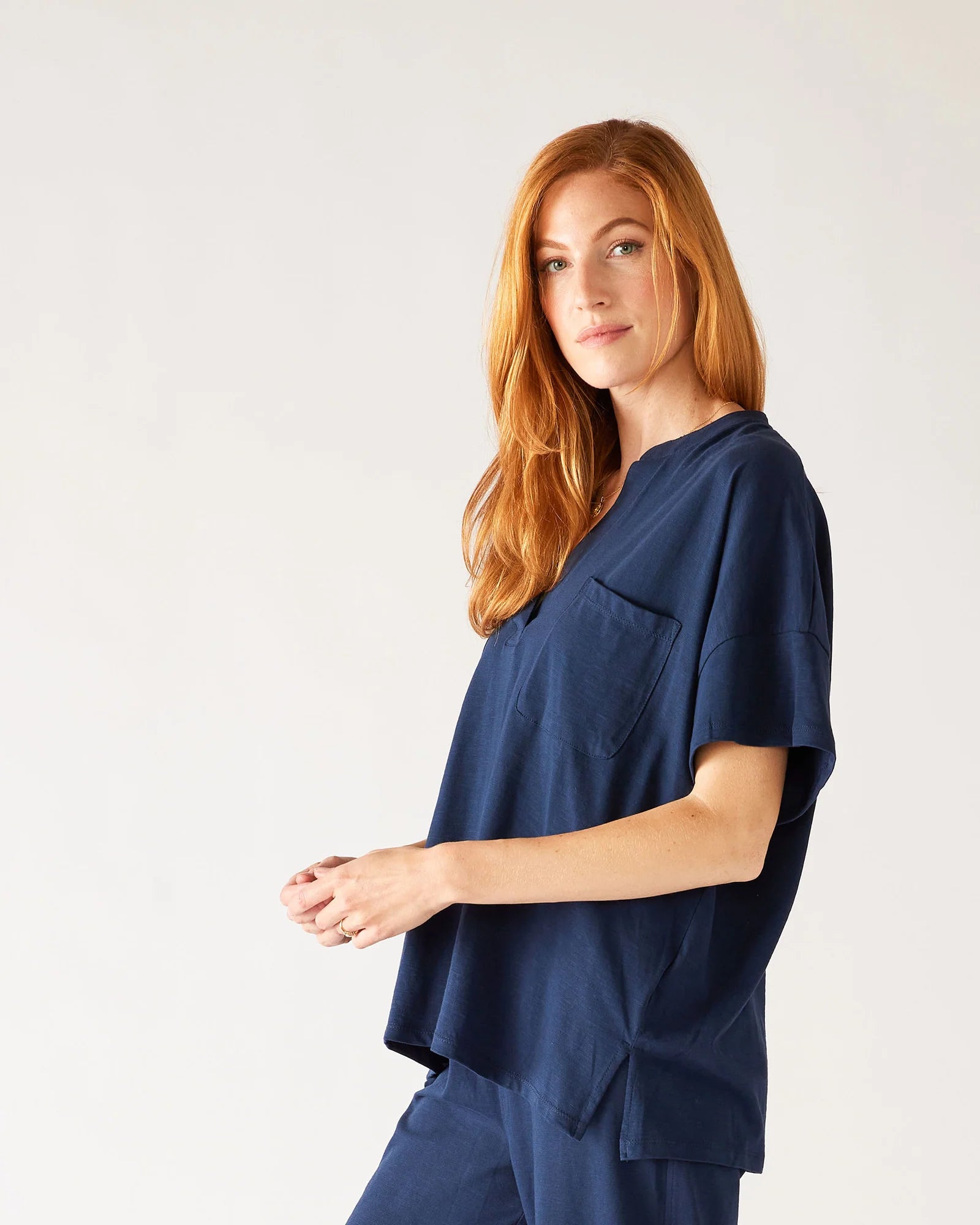 Amelia Women's Pocket T-Shirt - Soft Cotton Casual Tee for Everyday Wear | Perfect for Outfits, Layering & Comfort