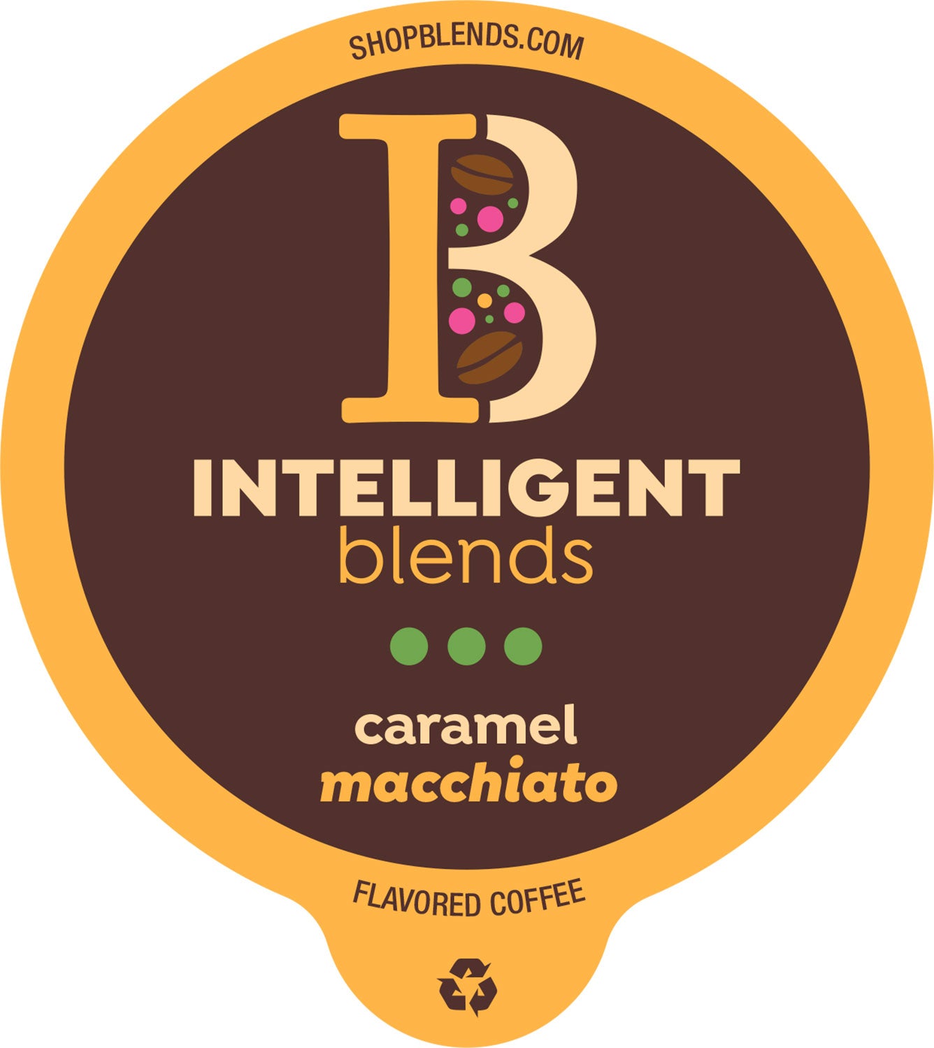 Intelligent Blends Caramel Macchiato Medium Roast Coffee Pods - Compatible with Keurig 2.0 K-Cup Brewers - Perfect for Home & Office Coffee Breaks