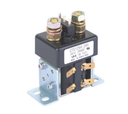 CTS125-24 SPST NO Contactor 125A 6-110VDC with 24VDC Coil & SPDT Auxiliary Contact - Ideal for Industrial Control Panels, HVAC Systems, and Motor Starters