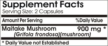 Organic Maitake Mushroom Extract 900mg - 200 Vegan Capsules | No Additives, Gluten-Free | Immune Support & Wellness Supplement for Daily Health Boost