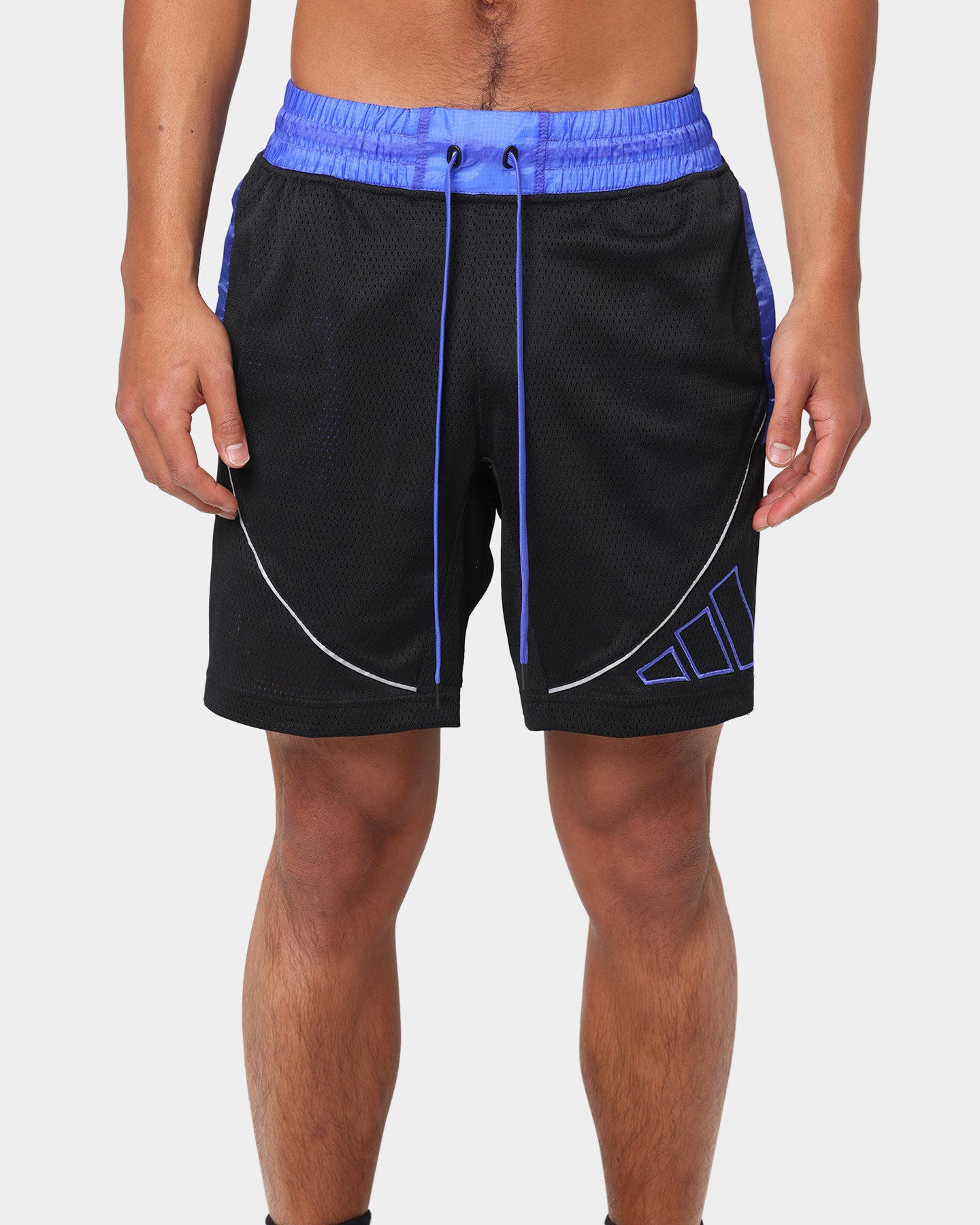 Adidas Daniel Patrick X Adidas Mesh Shorts for Men - Black Athletic Running Shorts with Breathable Fabric for Gym, Workout & Casual Wear