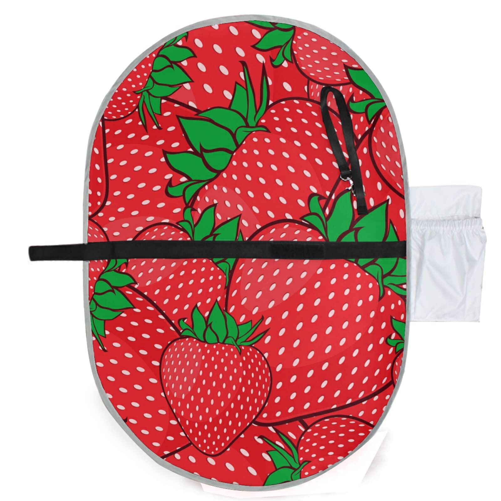 Portable Baby Changing Pad - Waterproof Travel Changing Mat with Cute Strawberry Design for Newborns & Infants | Perfect for Diaper Changes at Home, On-the-Go & Outdoor Adventures