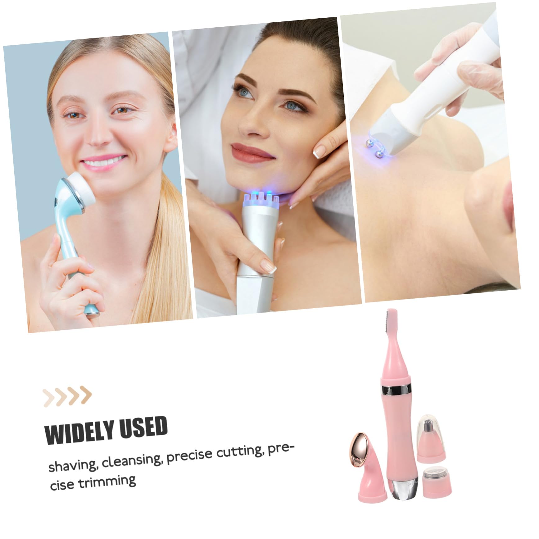 4-in-1 Electric Razor for Women - Waterproof Rechargeable Women's Shaver with Multiple Attachments, Pink - Perfect for Travel, Gym & Quick Hair Removal at Home