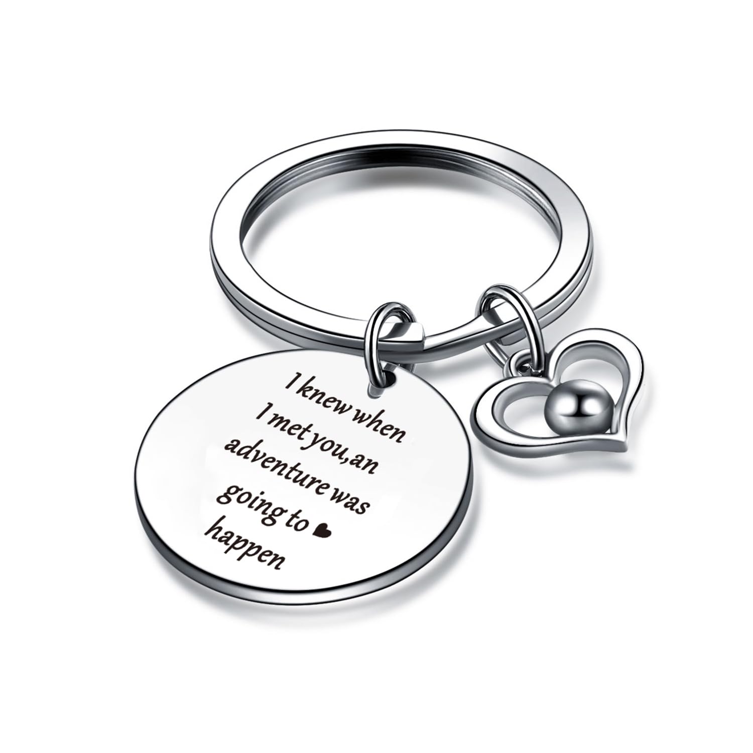 Adventure Jewelry Friendship Keychain - Inspirational Gift for Wife, Daughter, Best Friend & Girlfriend - Perfect for Travel, Anniversary & Special Occasions