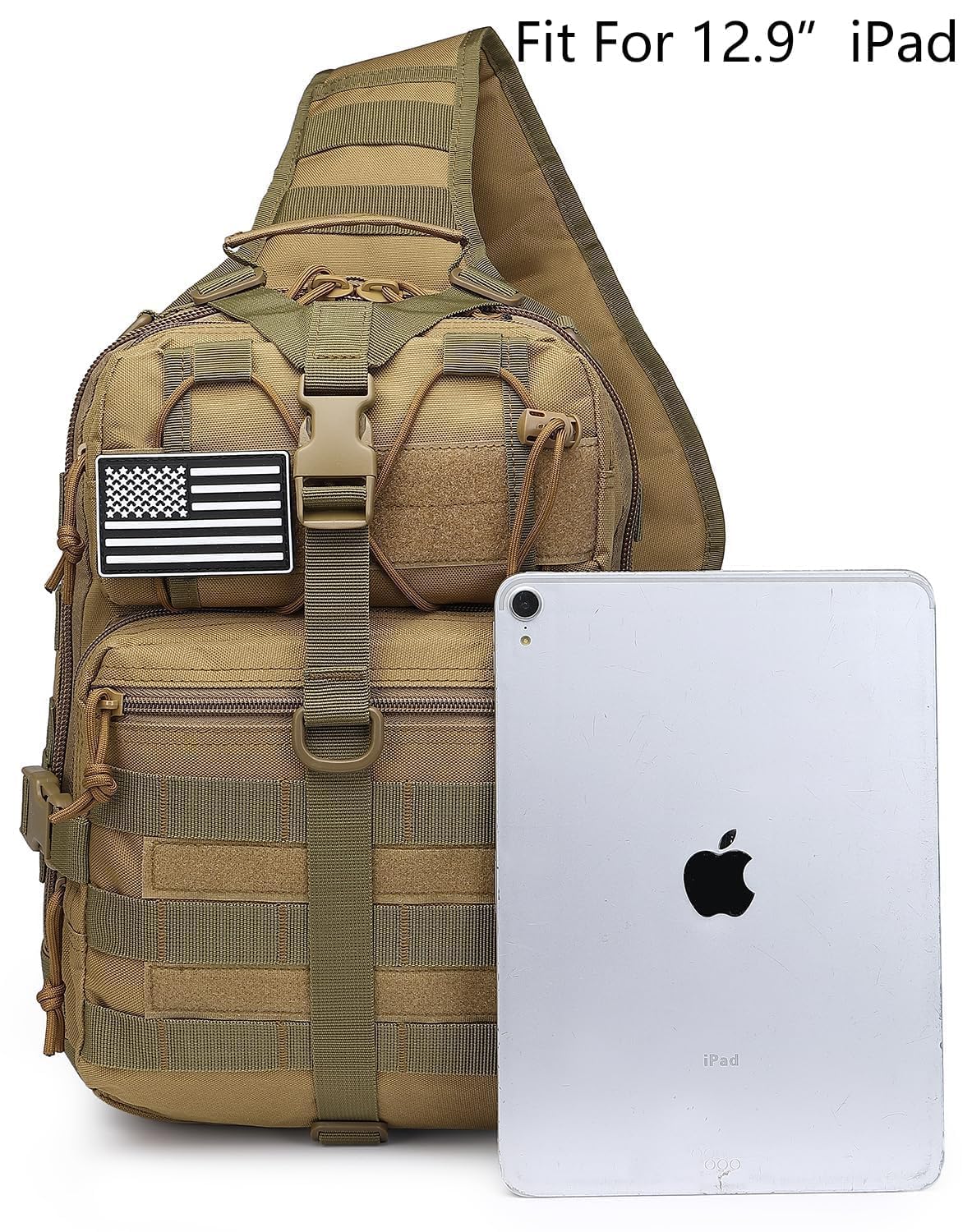 ATBP Tactical Sling Backpack - Military Molle Shoulder Bag for Men - 15L Crossbody Pack - Perfect for Hiking, Travel & Outdoor Adventures